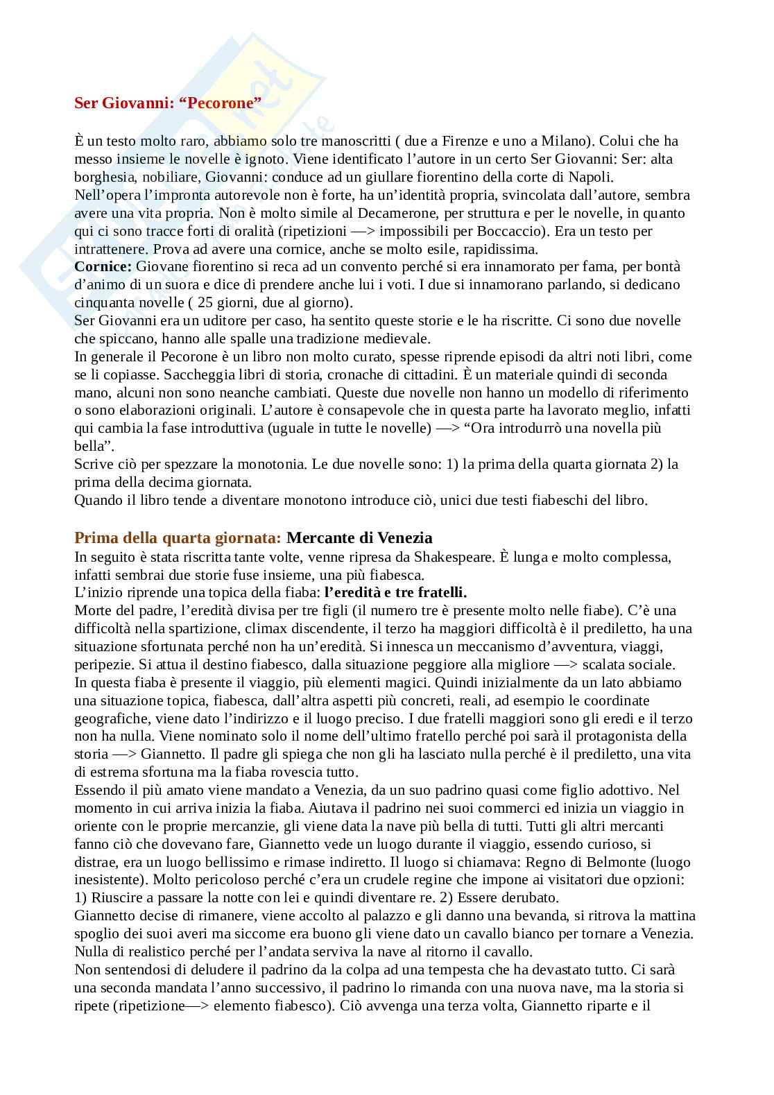 Appunti con rielaborazione di Letteratura italiana per l’esame di letteratura italiana del prof. Scrivano e Diafani Pag. 6