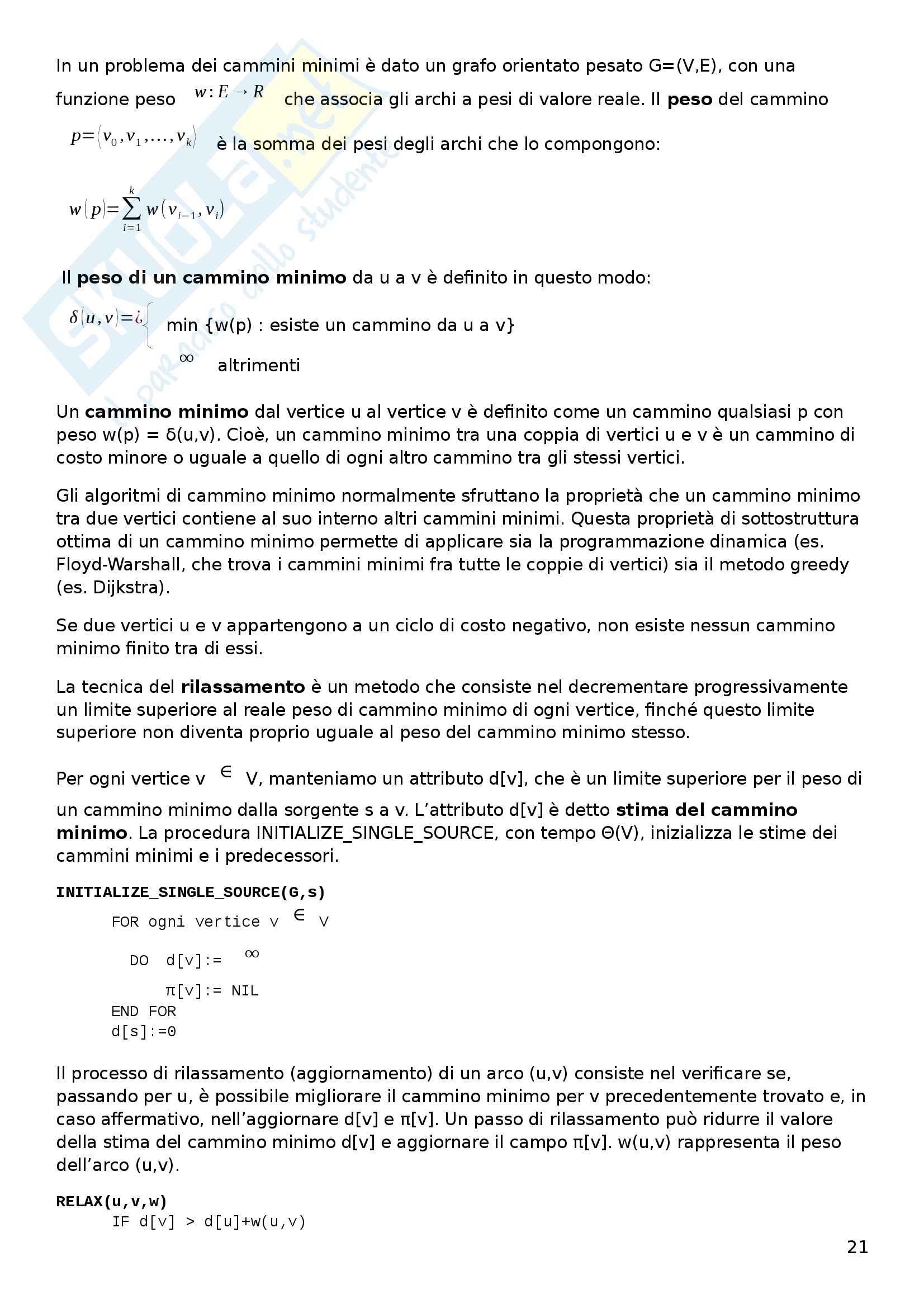 Algoritmi e ricerca operativa - Appunti Pag. 21