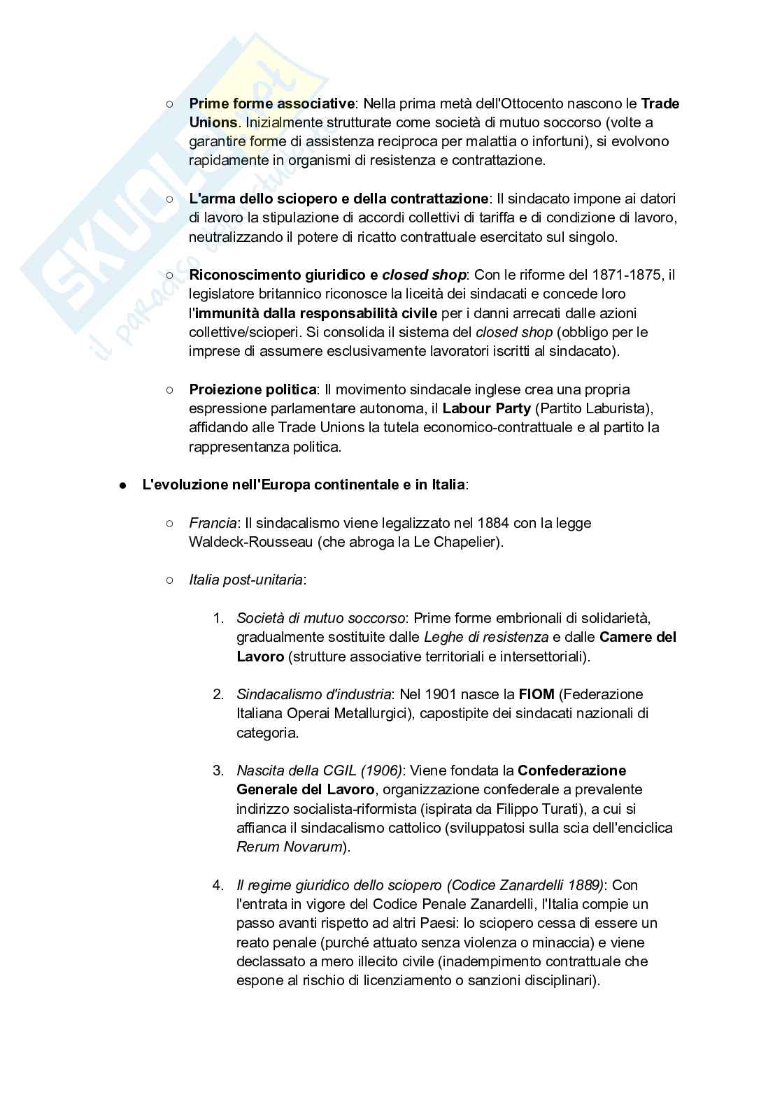 Riassunto esame Diritto del lavoro, Prof. Boscati Alessandro, libro consigliato Diritto del lavoro, Del Punta Pag. 11