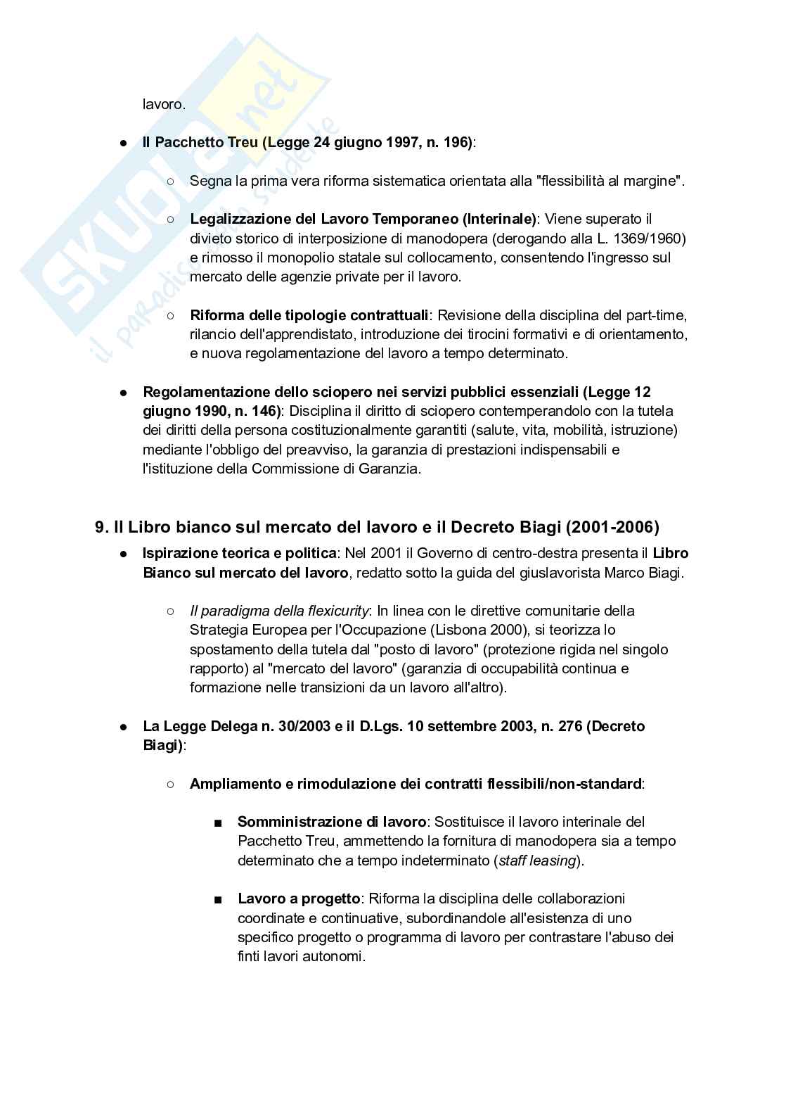 Riassunto esame Diritto del lavoro, Prof. Boscati Alessandro, libro consigliato Diritto del lavoro, Del Punta Pag. 21