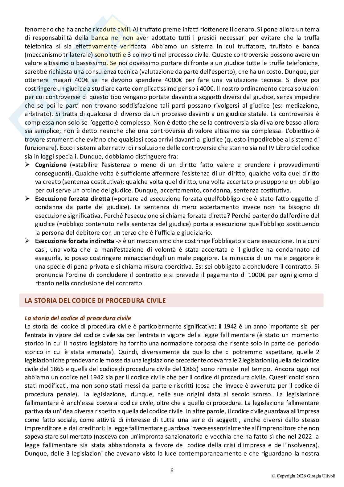Appunti delle lezioni di Diritto processuale civile A, 2026 Pag. 6