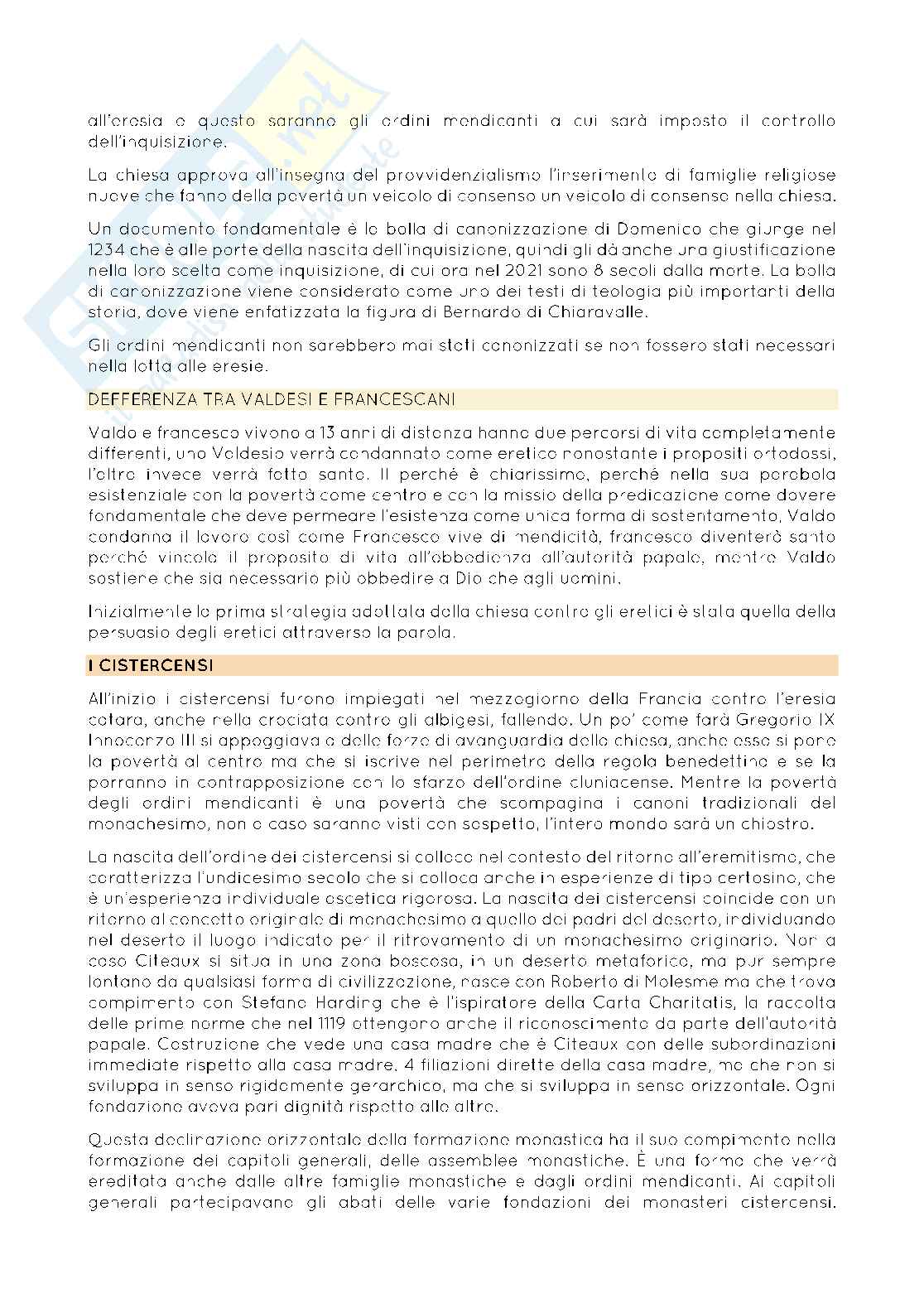 I nuovi ordini e e le eresie del Basso Medioevo Pag. 2
