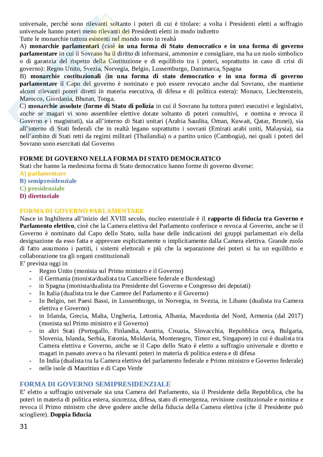 Appunti Diritto costituzionale Pag. 31