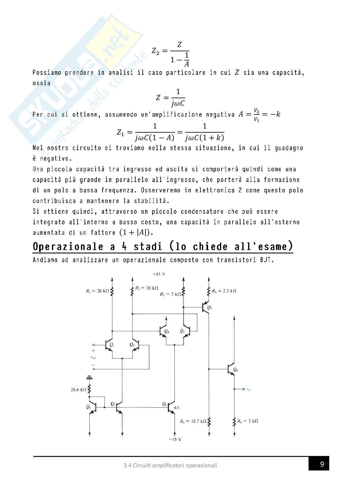 Analisi di amplificatori integrati (3/4 capitoli del programma) Pag. 86