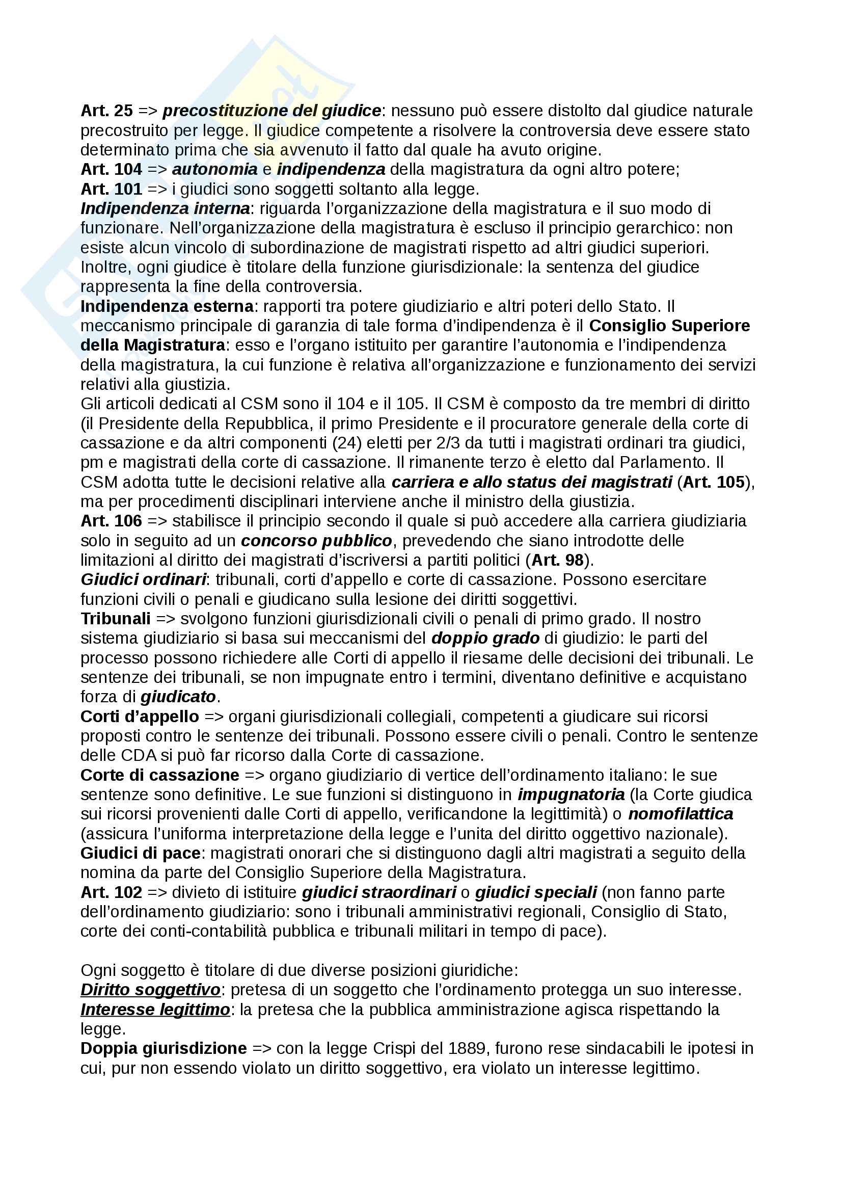Riassunto esame per l'esame di Diritto Pubblico, prof. Porena, libro consigliato Introduzione allo studio del diritto pubblico e delle sue fonti, Grappi, Simoncini Pag. 36