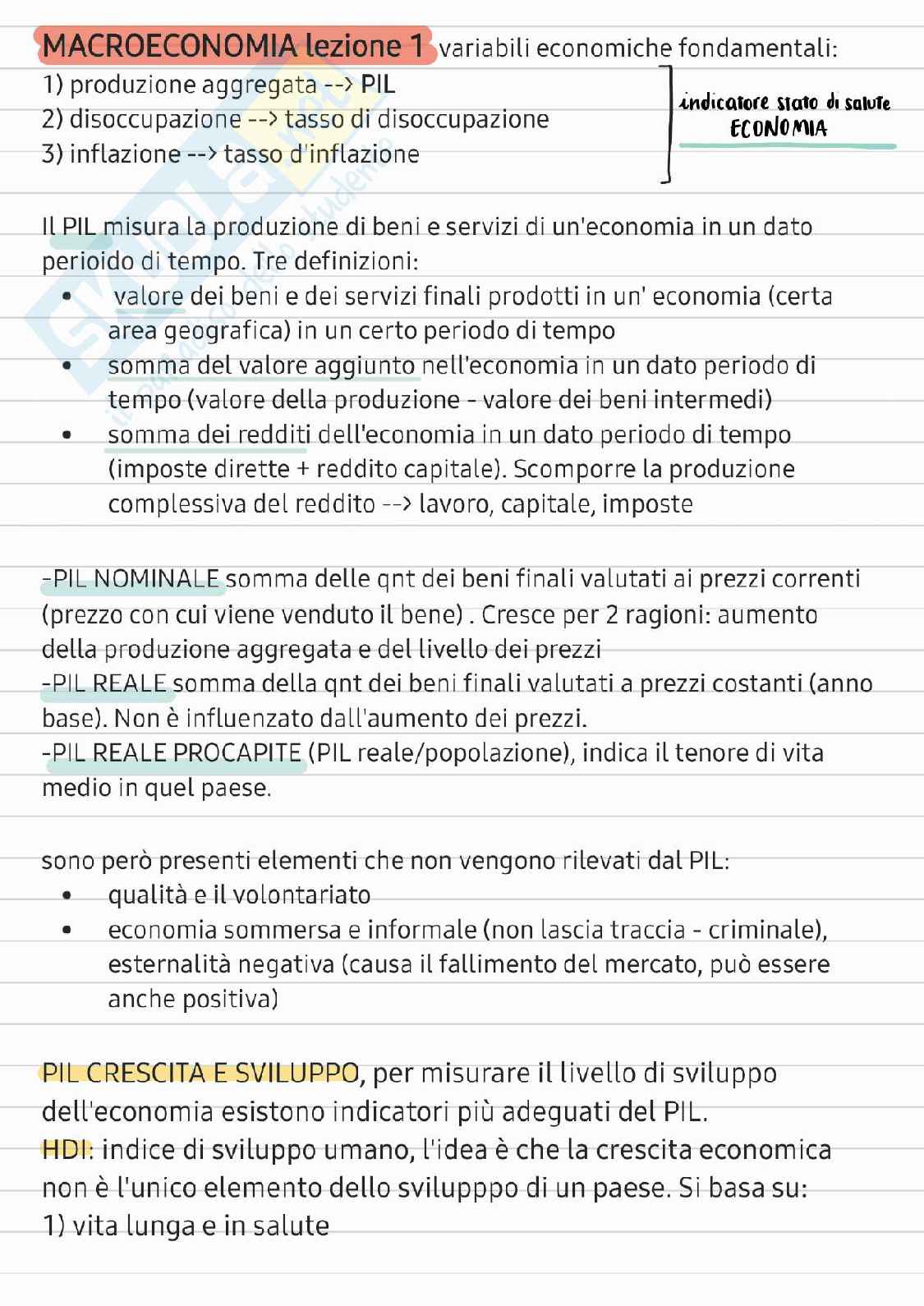 Macroeconomia - preparazione esame Pag. 1