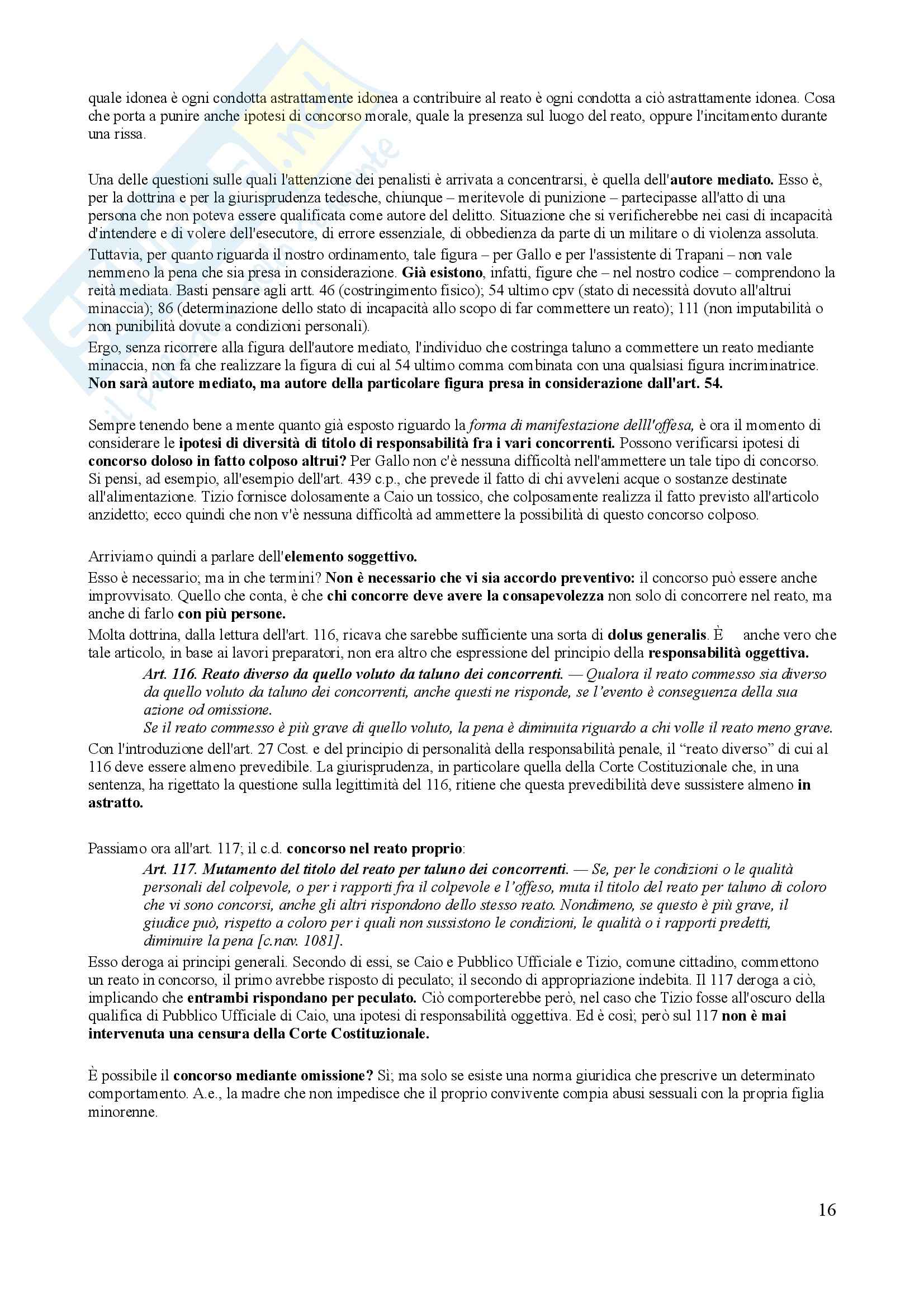 Riassunto esame Diritto Penale, prof. Trapani, libro consigliato Diritto Penale, Gallo - quarta parte Pag. 16