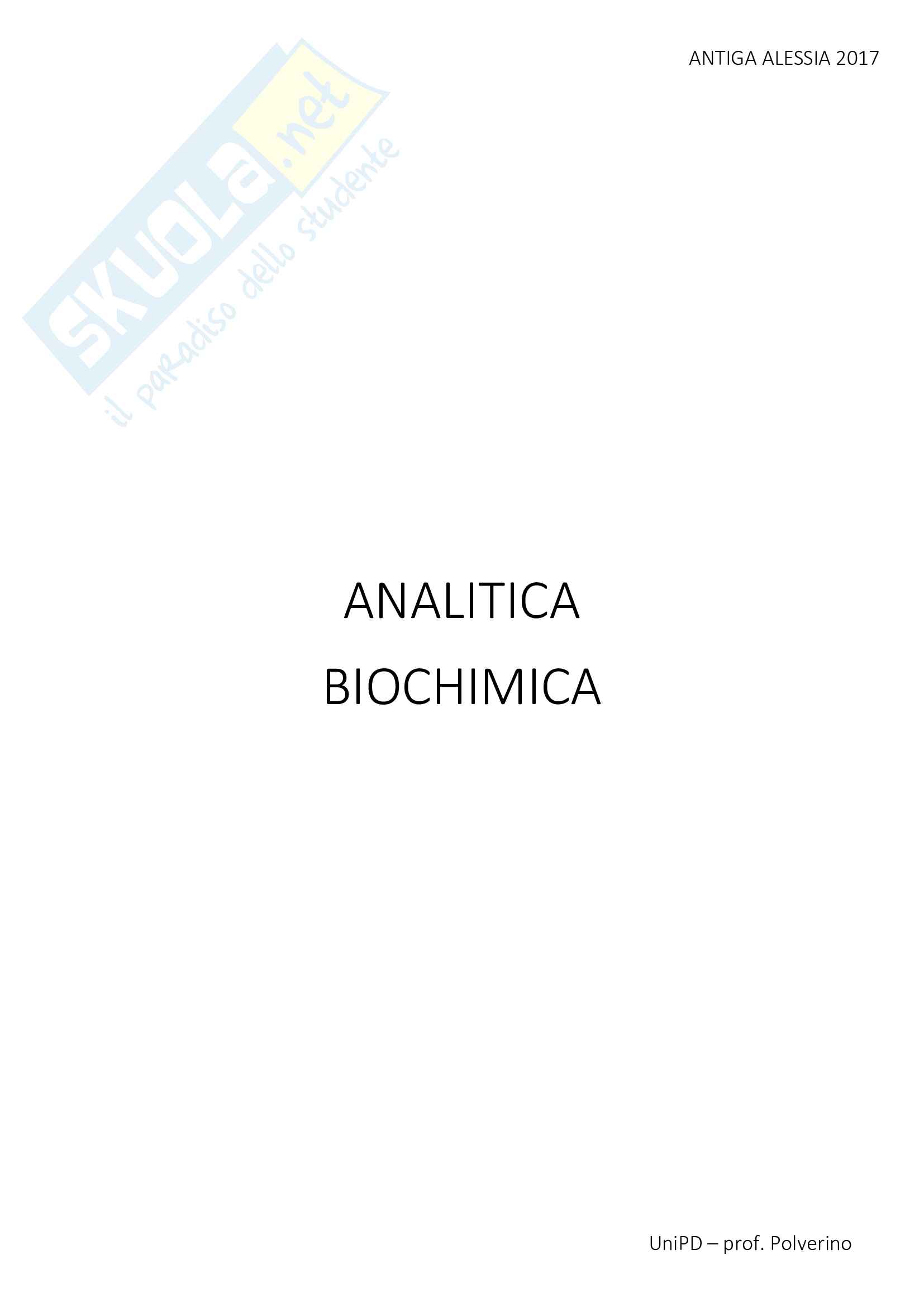 Analisi biochimica Pag. 1