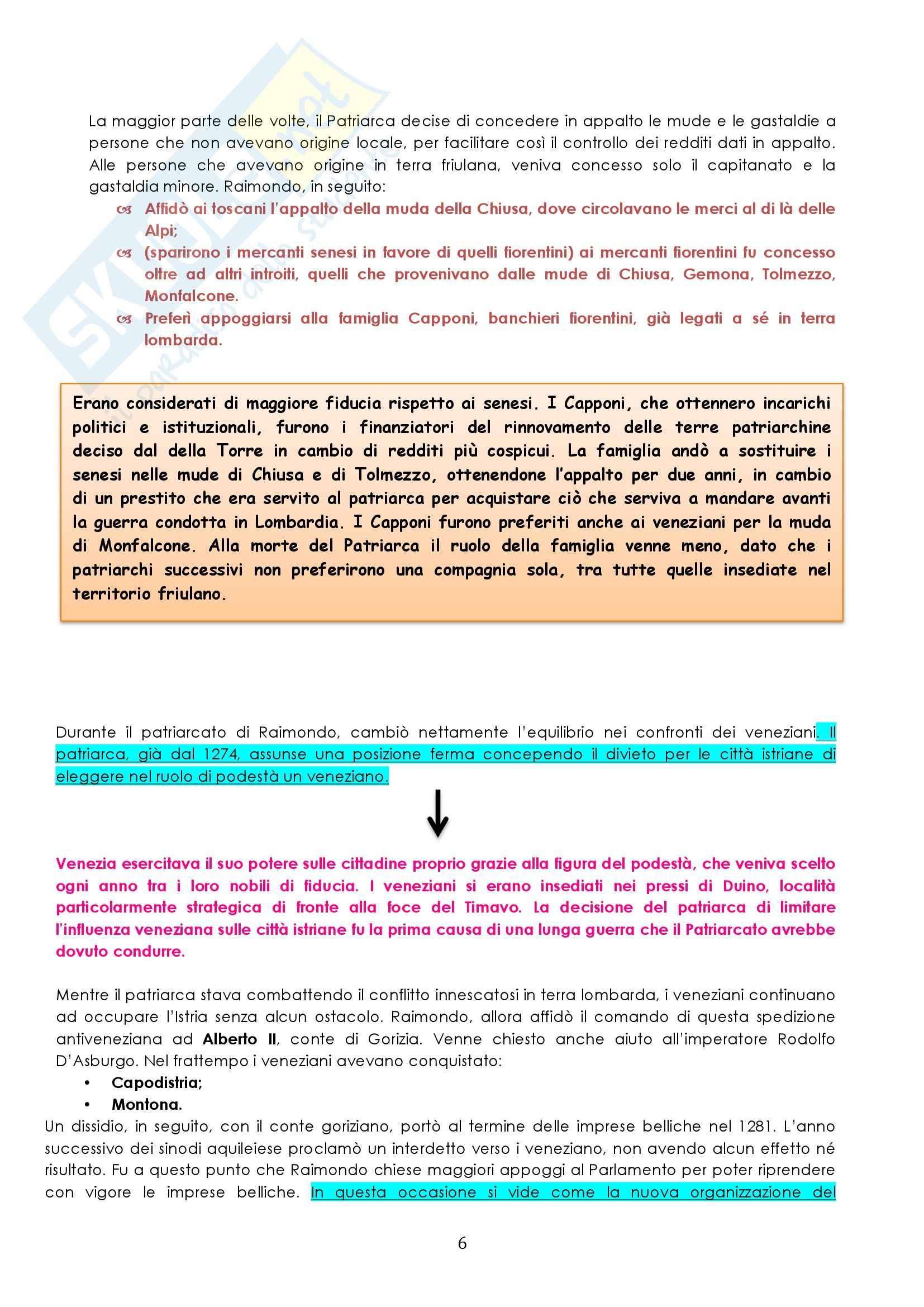 Riassunto esame Storia medievale, prof. Cammarosano, libro consigliato Lombardi in Friuli, Davide Pag. 6
