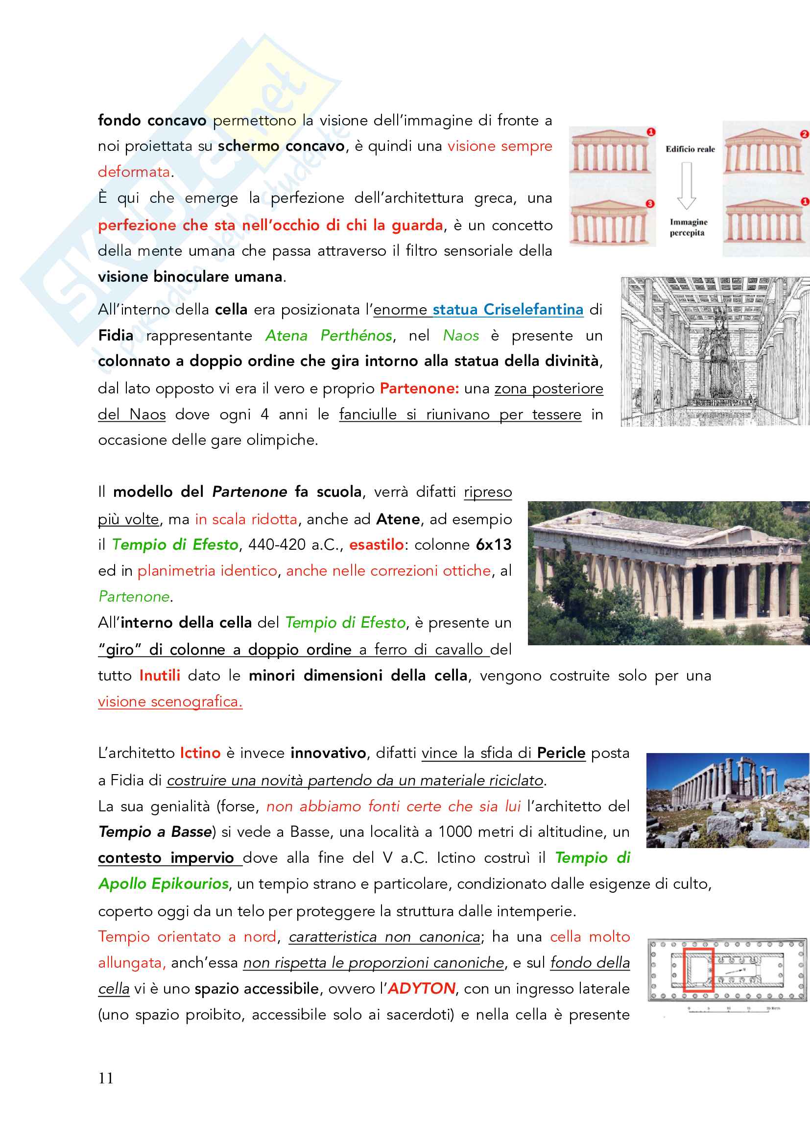 Il tempio Greco e quello Romano: la canonizzazione degli ordini architettonici. Appunti di Storia dell'arte antica Pag. 11