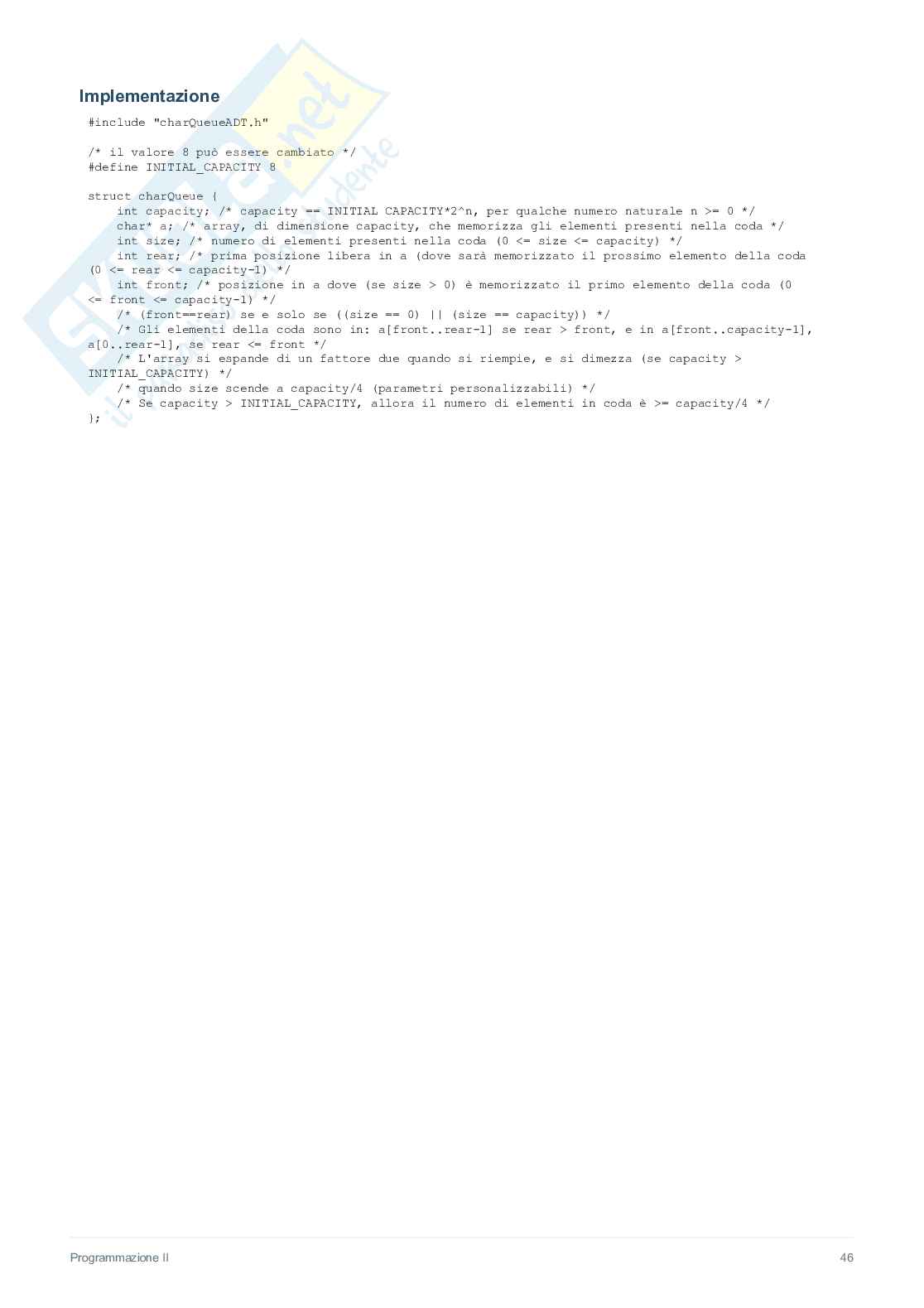 Appunti di Programmazione II Pag. 46