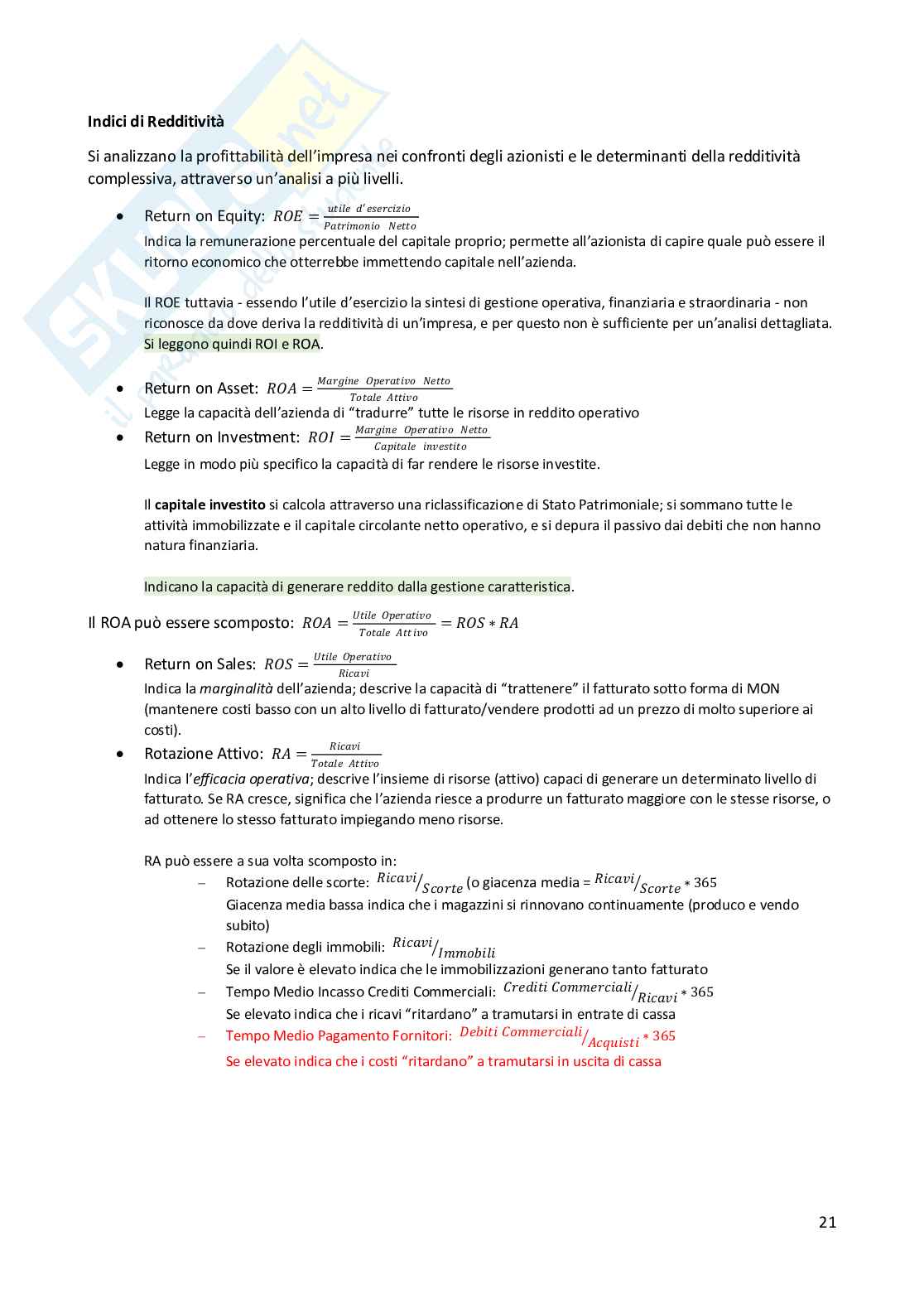 Impresa e decisioni strategiche - Introduzione Corso e bilancio Pag. 21