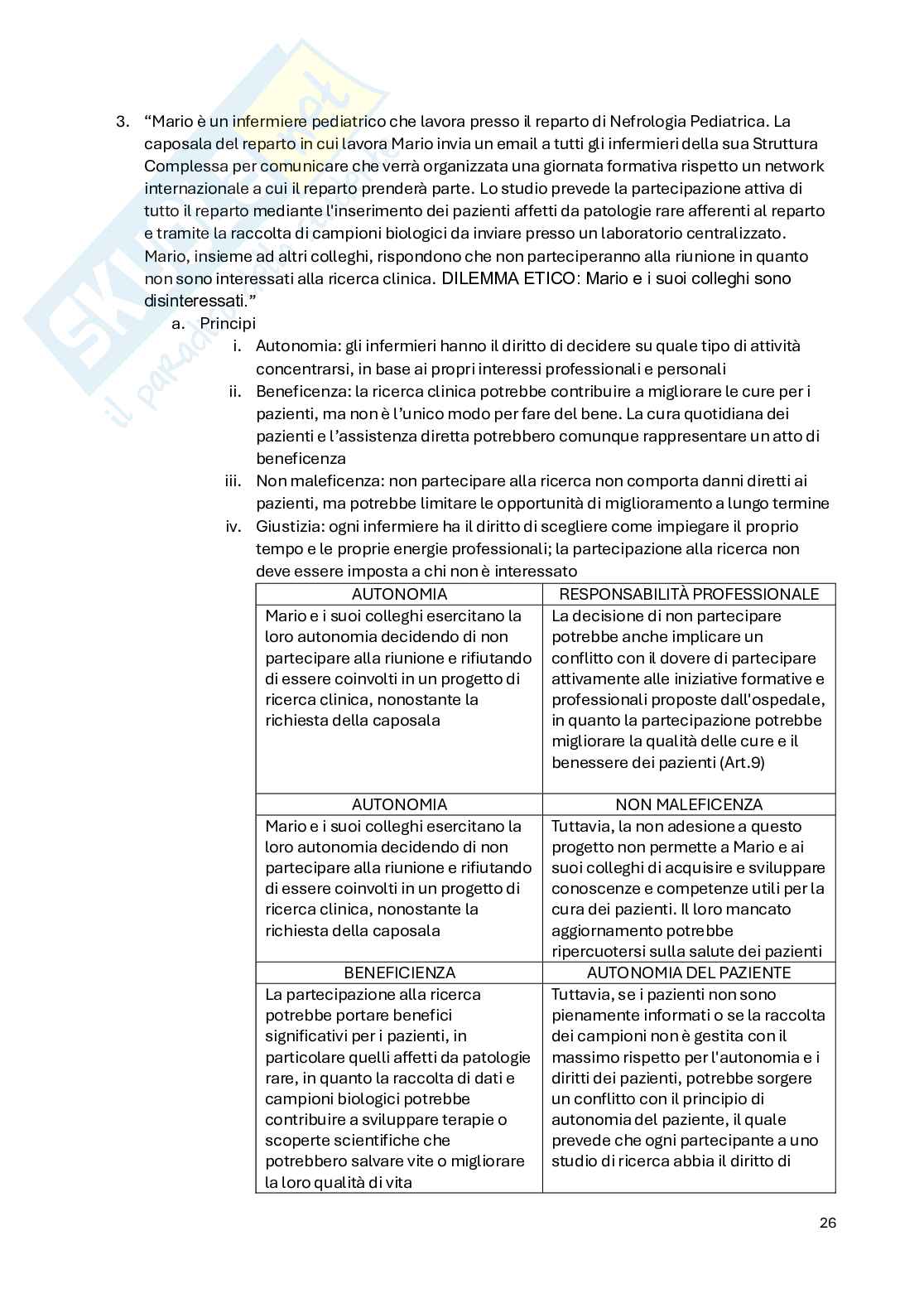 Infermieristica pediatrica (Etica e deontologia) Pag. 26