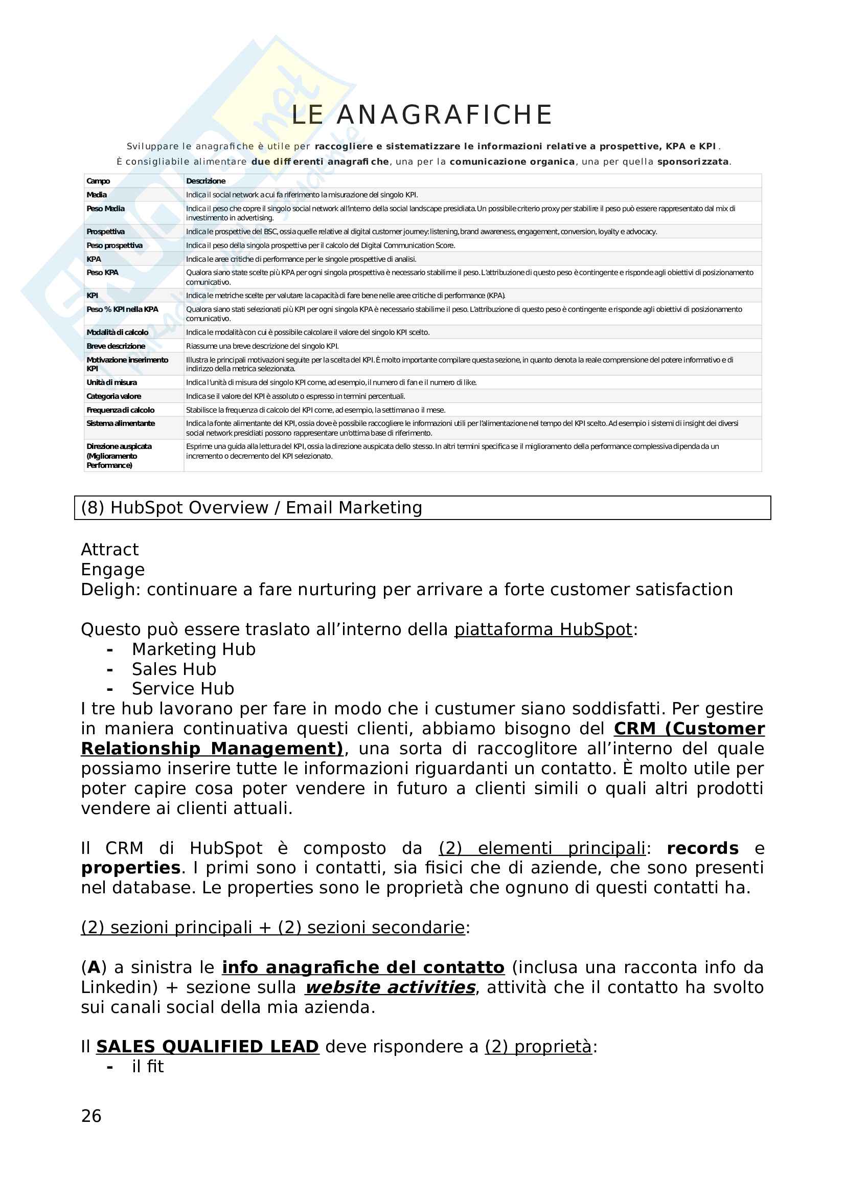 Appunti del corso Digital Communication Management, Prof. Andrea Cioffi Pag. 26