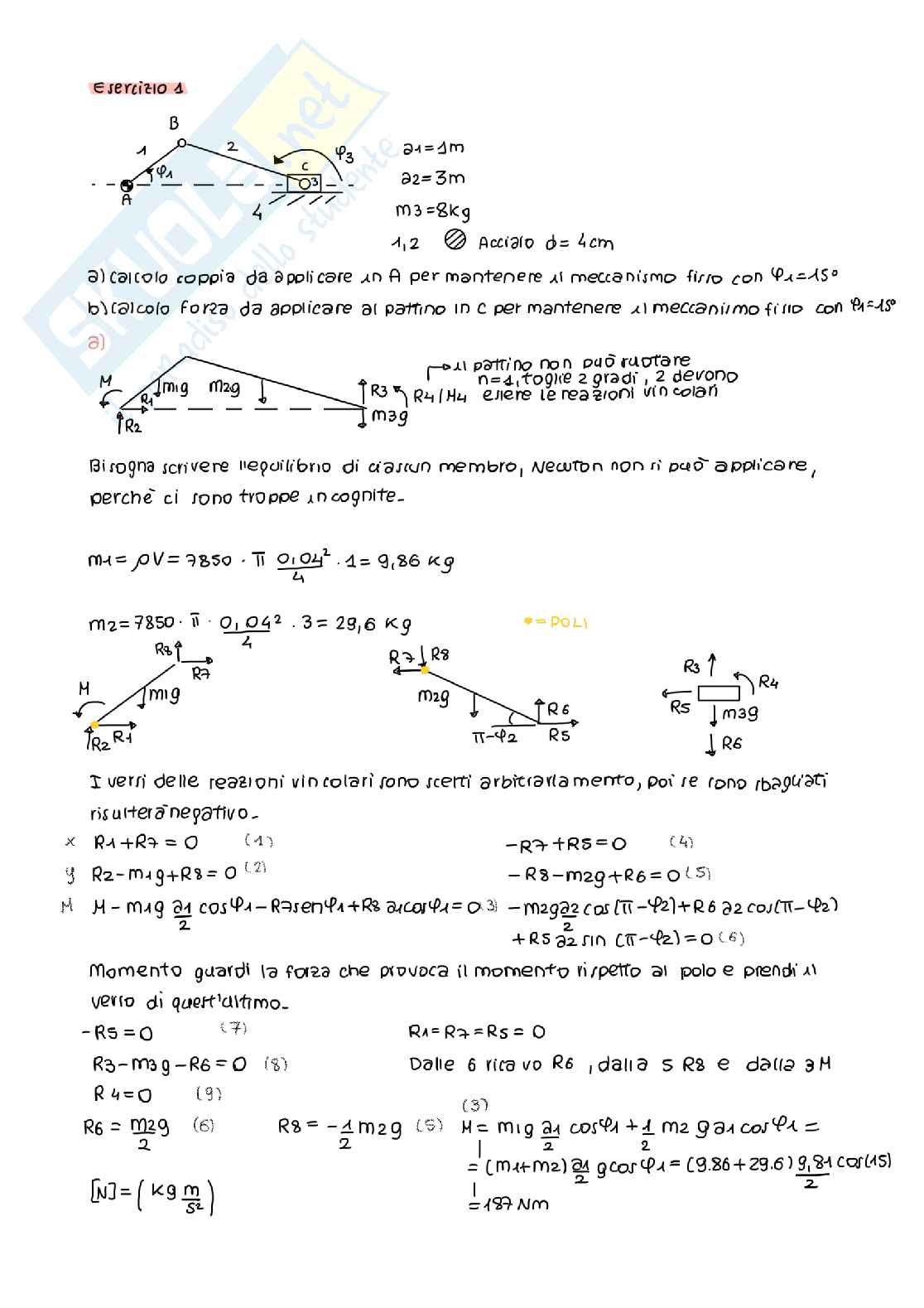 Esercitazioni di Meccanica applicata alle macchine Pag. 16