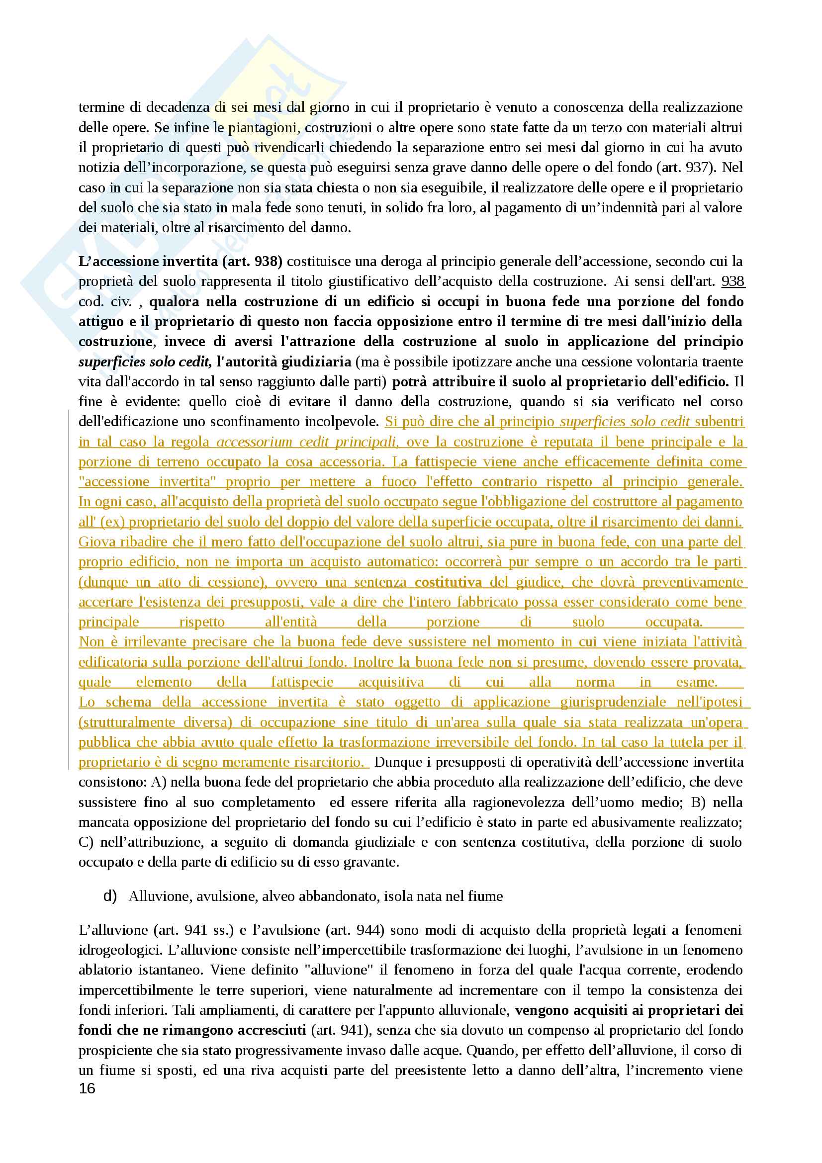 Riassunto esame Diritto privato, prof. Corbo, libro consigliato Beni e situazioni giuridiche di appartenenza, Cianci, Belella Pag. 16