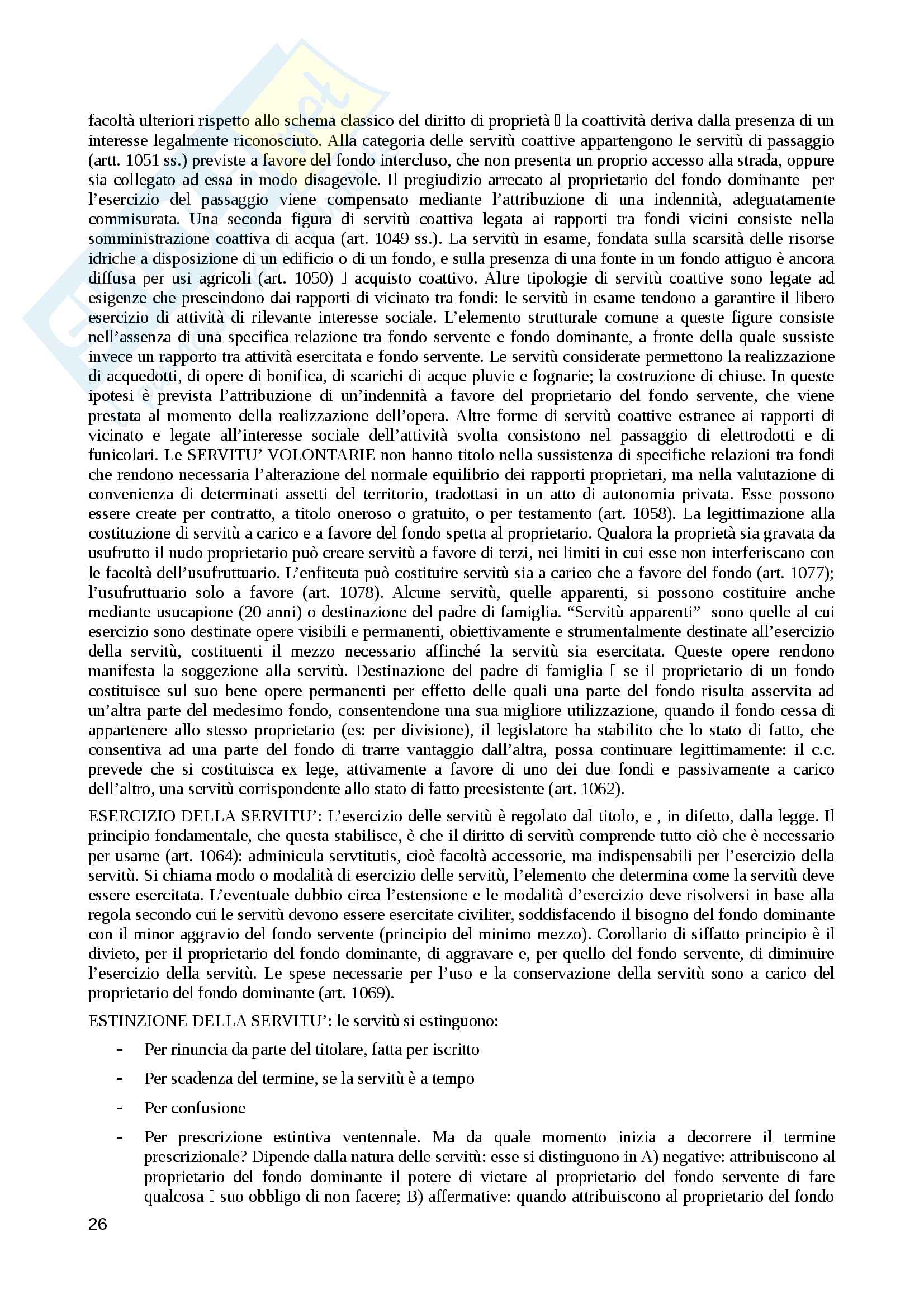 Riassunto esame Diritto privato, prof. Corbo, libro consigliato Beni e situazioni giuridiche di appartenenza, Cianci, Belella Pag. 26