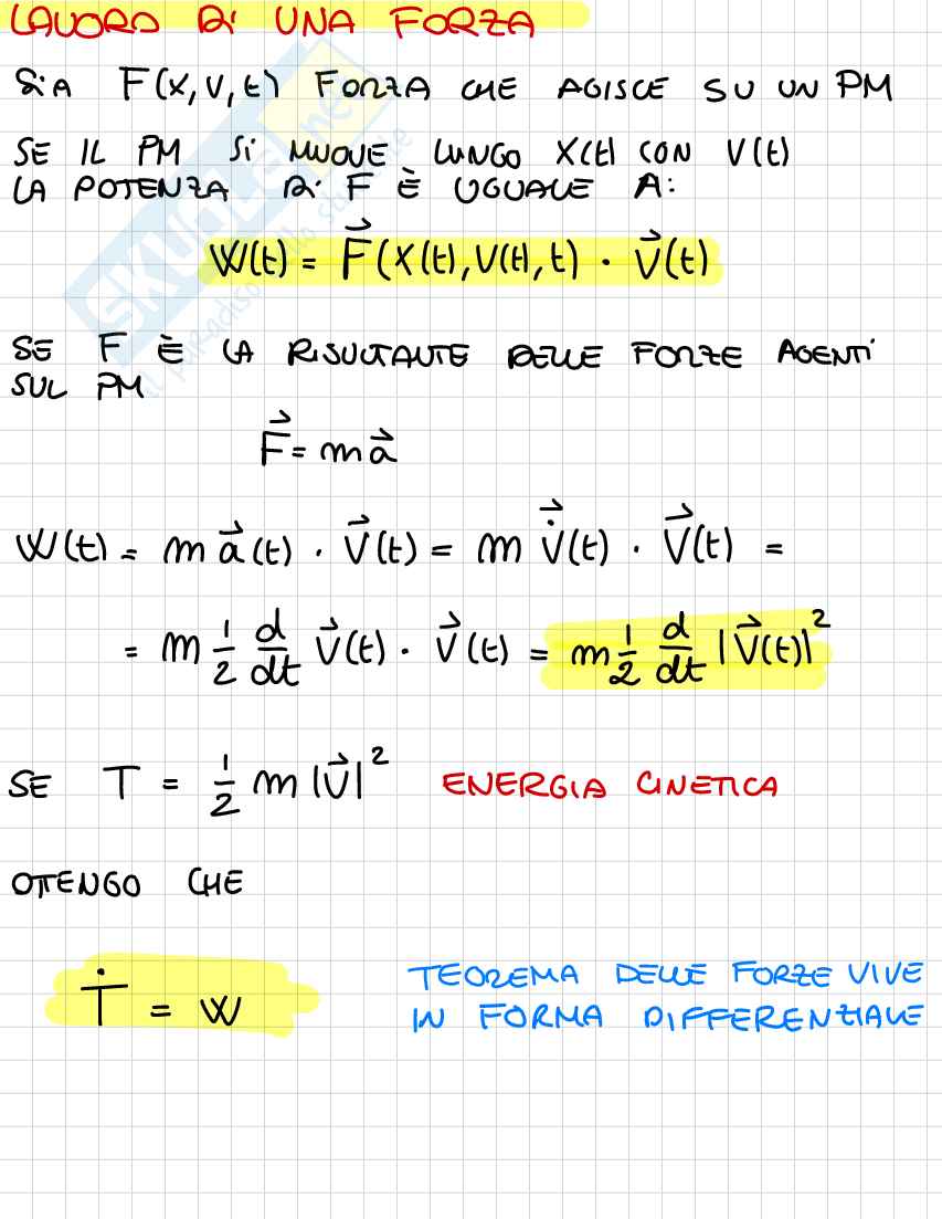 Appunti di Meccanica razionale - Terza parte Pag. 1