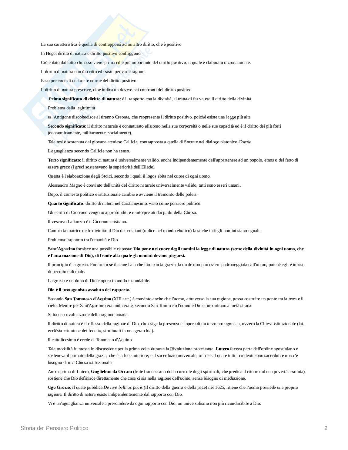 Storia delle dottrine politiche Pag. 2