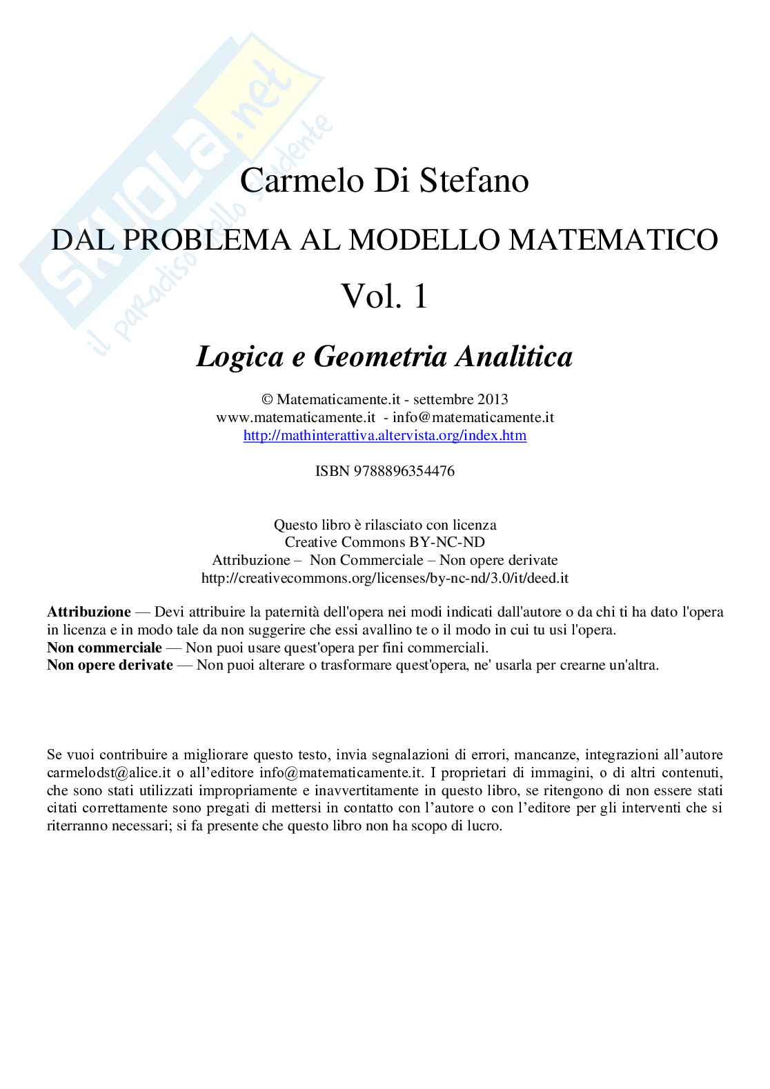 Dal problema al modello matematico 1 (ebook) Pag. 2