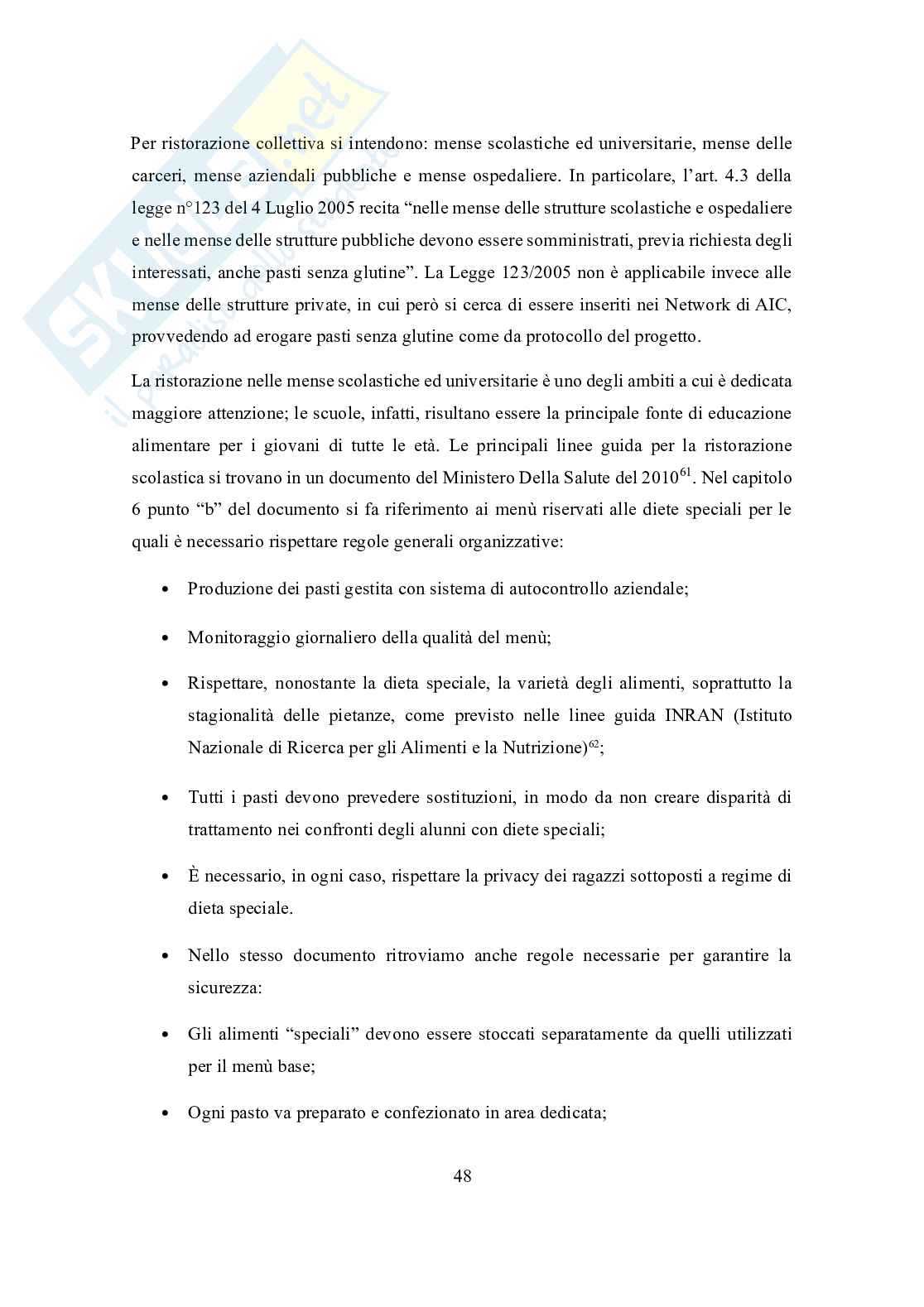 Alimenti senza glutine, filiera produttiva e consumo Pag. 51