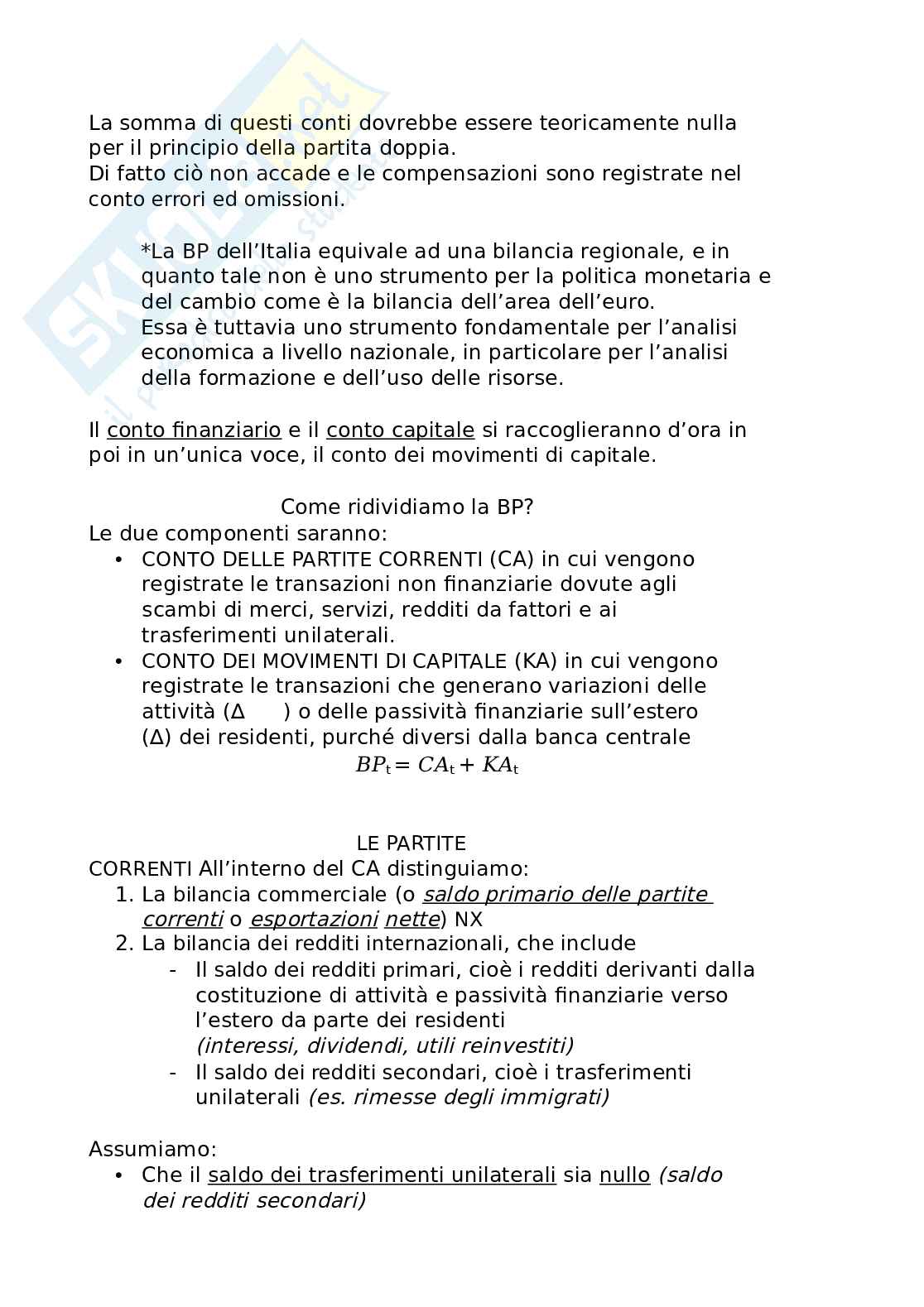 Bilancia dei pagamenti Pag. 2