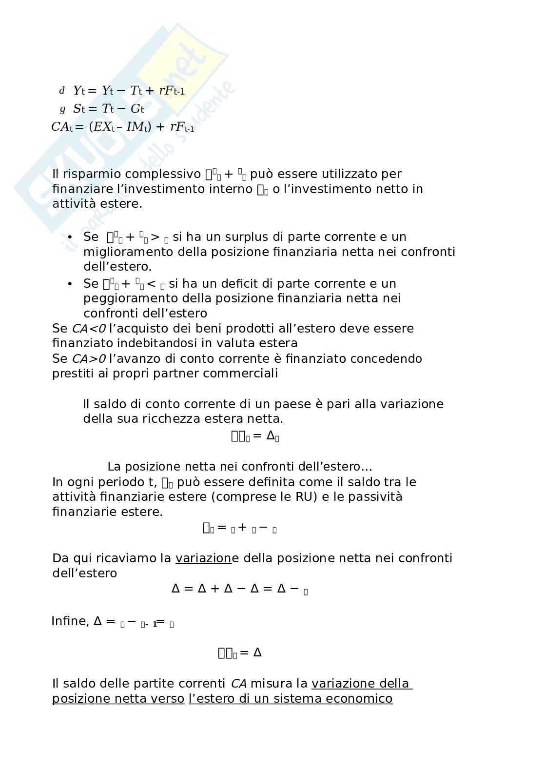 Bilancia dei pagamenti Pag. 6