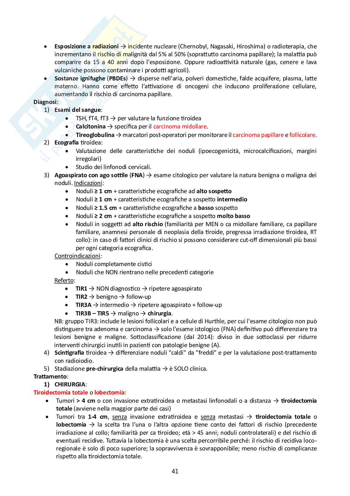 Riassunto esame Endocrinologia, Prof. Zacchetti Daniele, libro consigliato Endocrinologia, Gritti Pag. 41