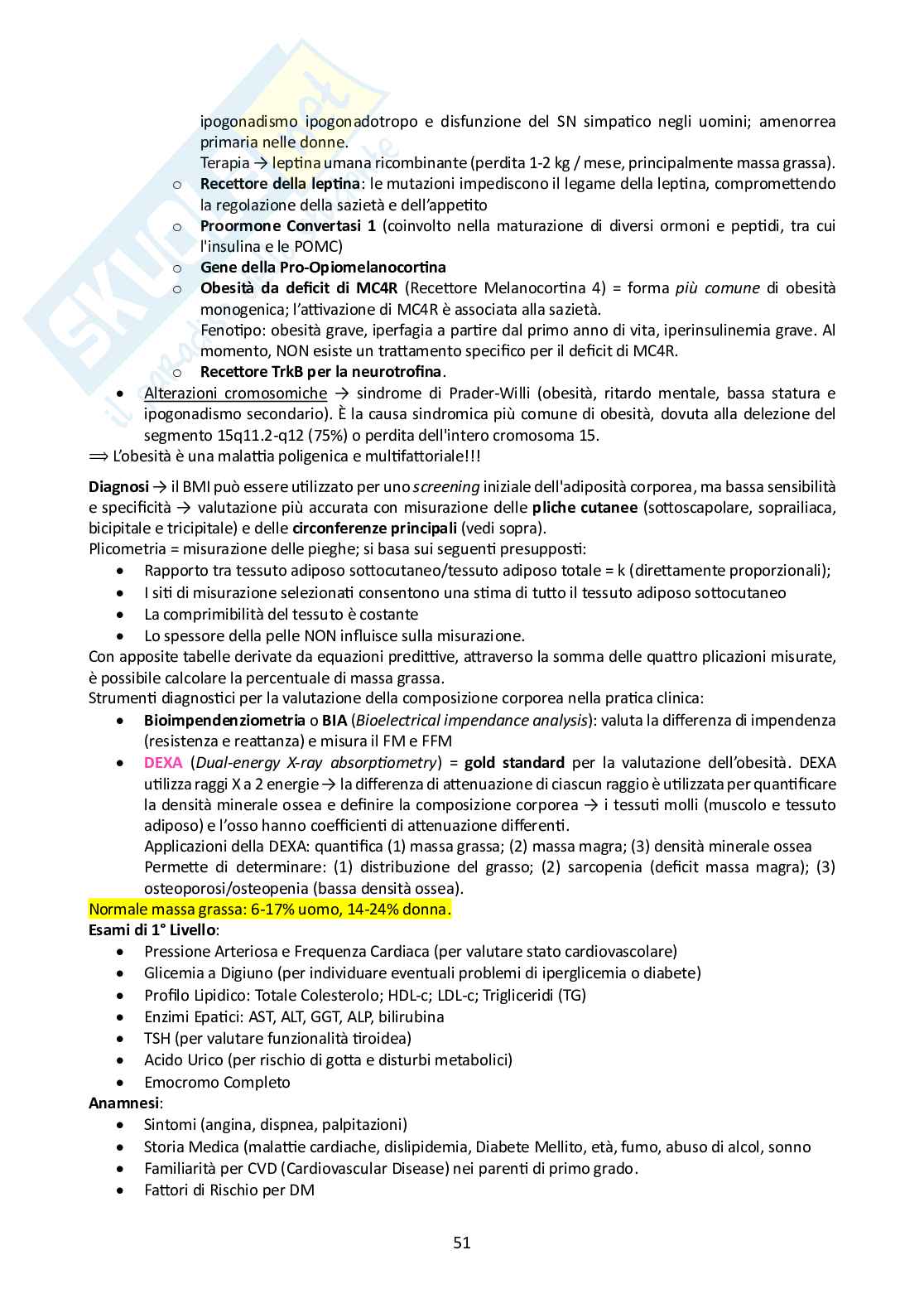 Riassunto esame Endocrinologia, Prof. Zacchetti Daniele, libro consigliato Endocrinologia, Gritti Pag. 51