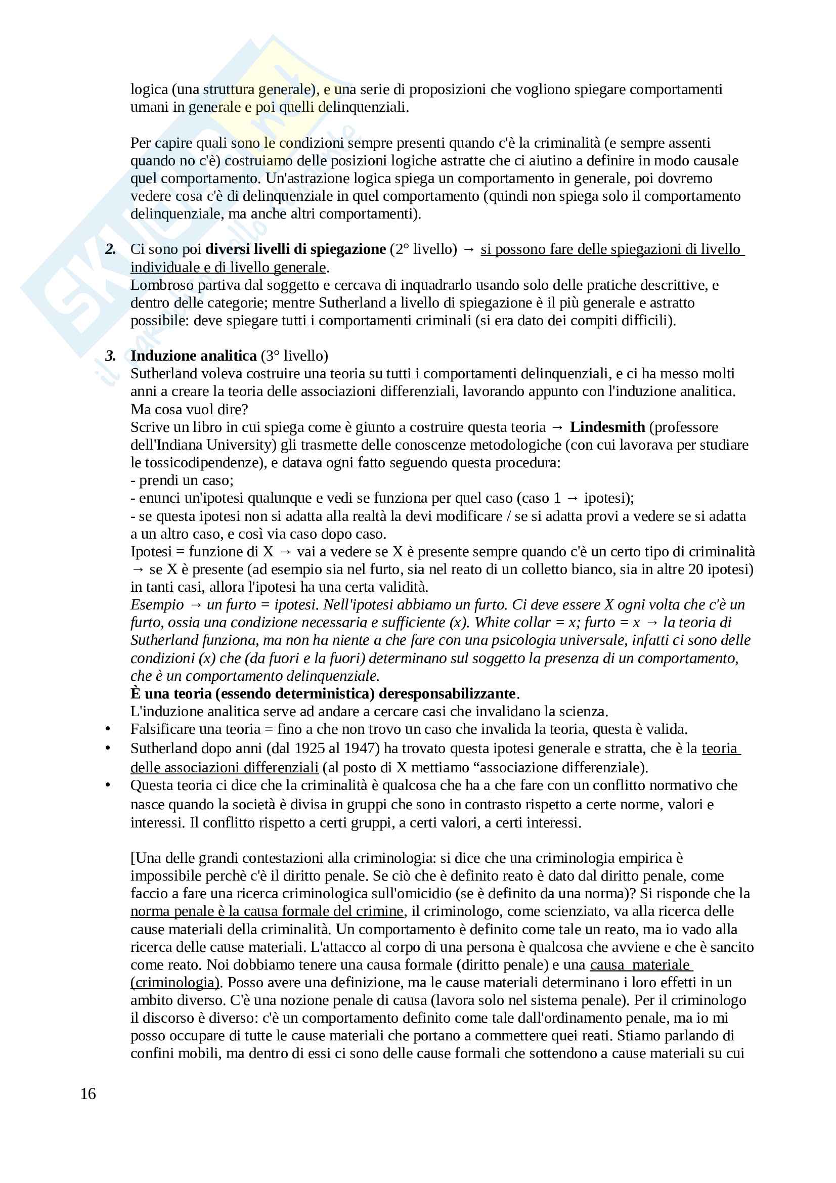 Appunti di criminologia Pag. 16