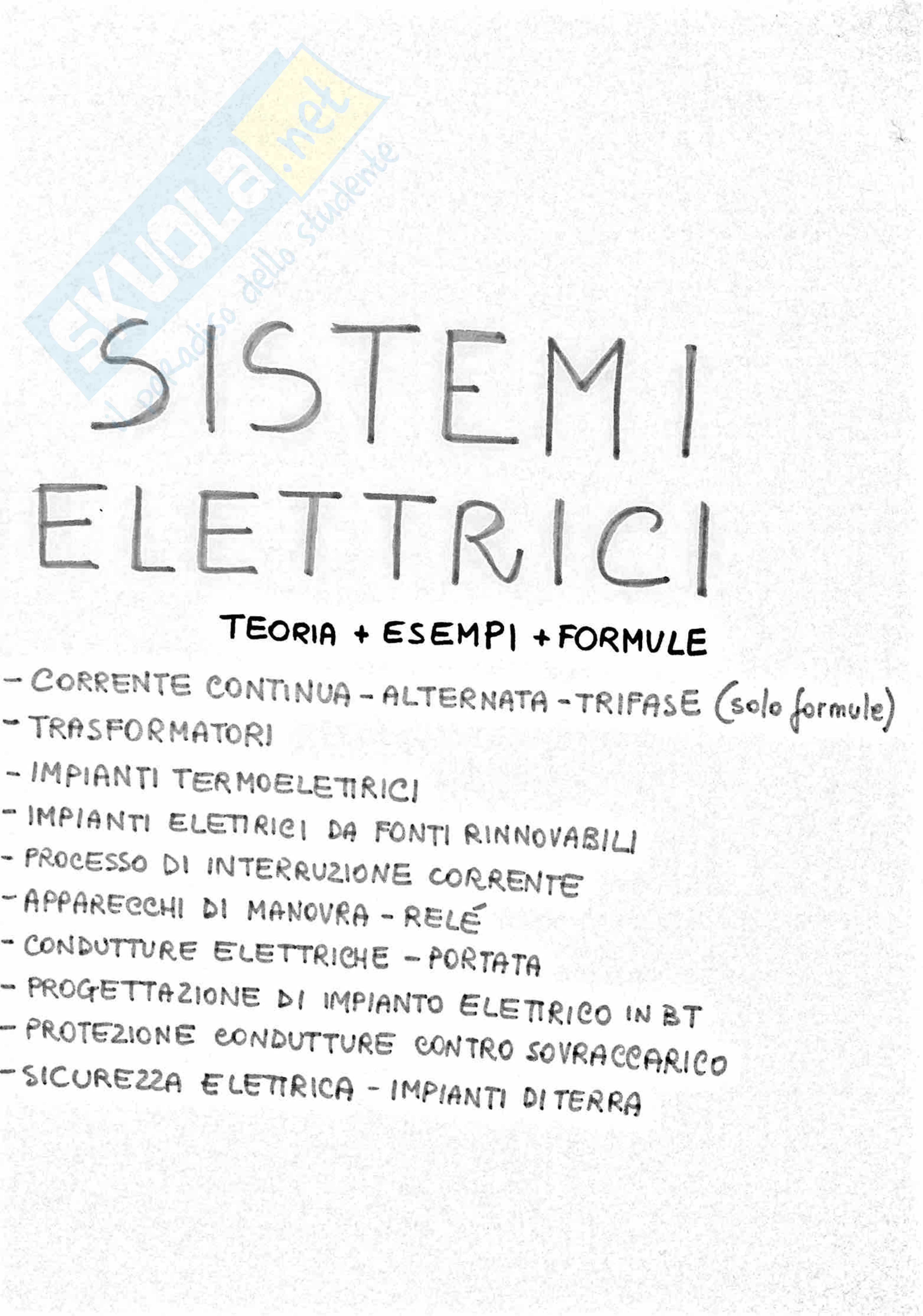 Sistemi Elettrici Industriali, Russo - Teoria + esercizi Pag. 1