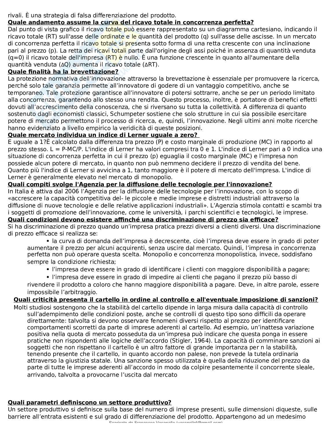 Paniere di imprese e mercati - risposte aperte Pag. 21