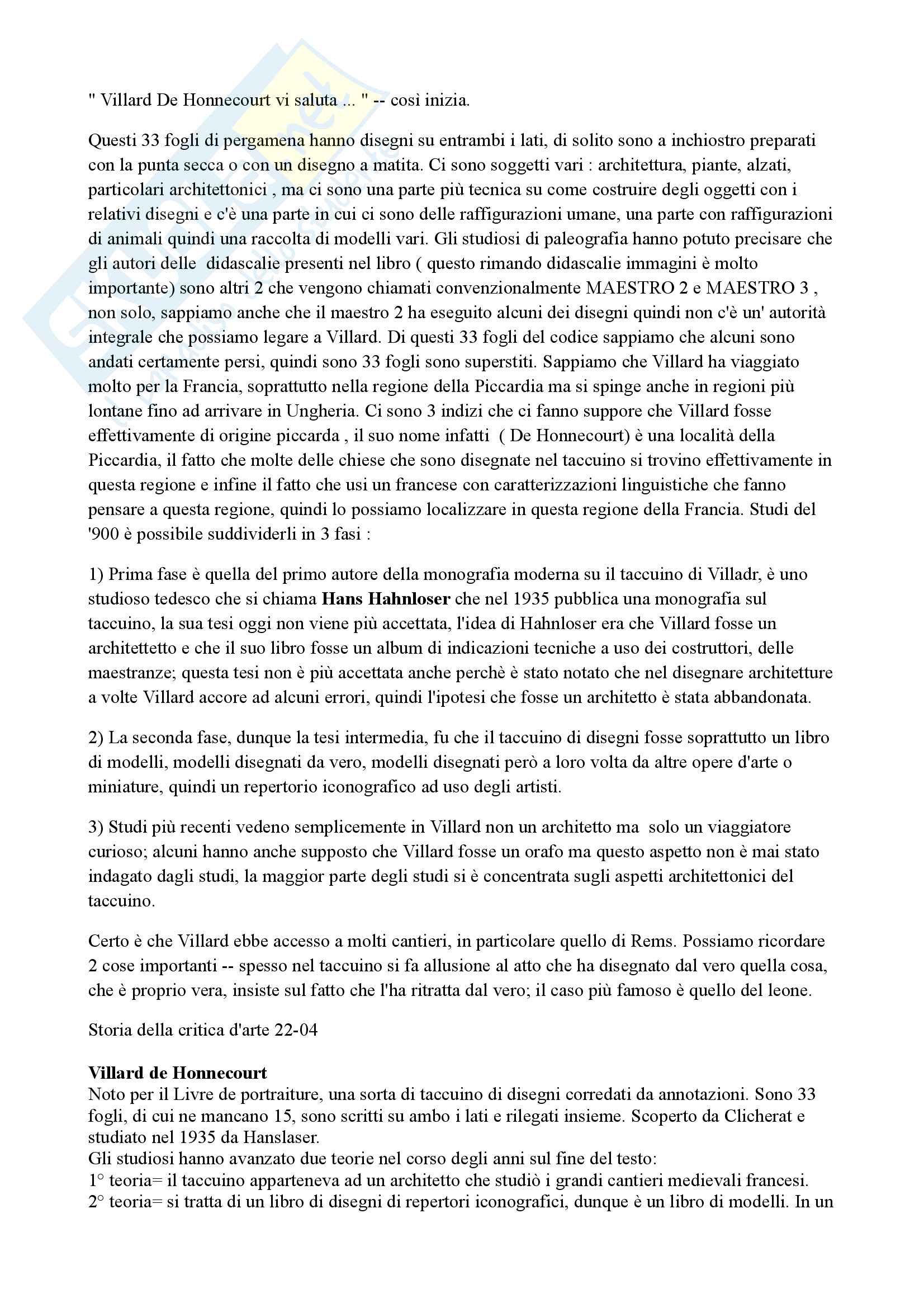 Appunti - Storia della critica d'arte Pag. 11