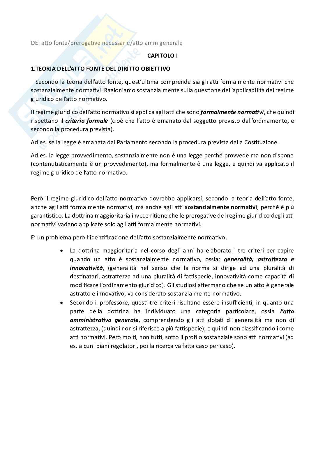 Riassunto esame Diritto processuale amministrativo, Prof. Di San Luca Guido Clemente, libro consigliato Approfondimenti di diritto amministrativo per il corso specialistico, Guido Clemente di San Luca Pag. 1
