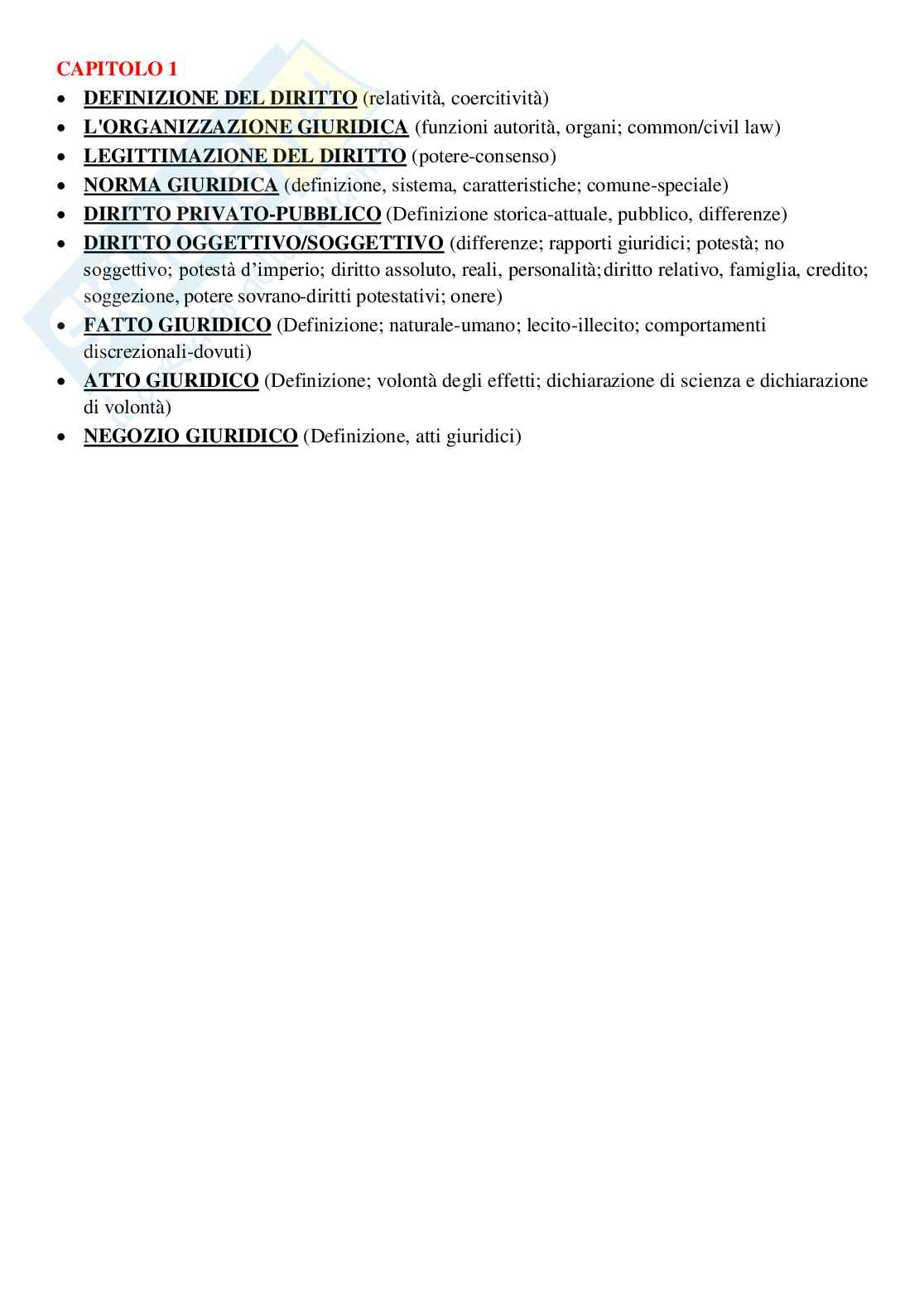 Mappa concettuale Pag. 1