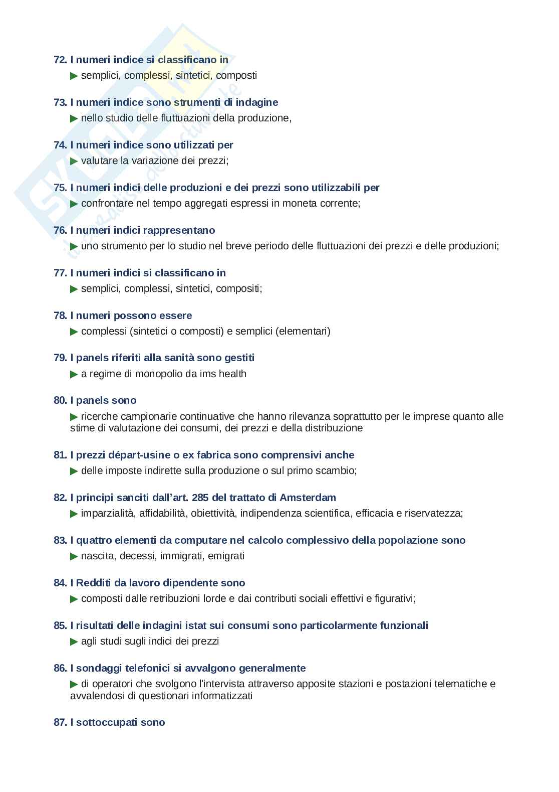 Domande e risposte Statistica economica, ordine alfabetico 2025 Pag. 6