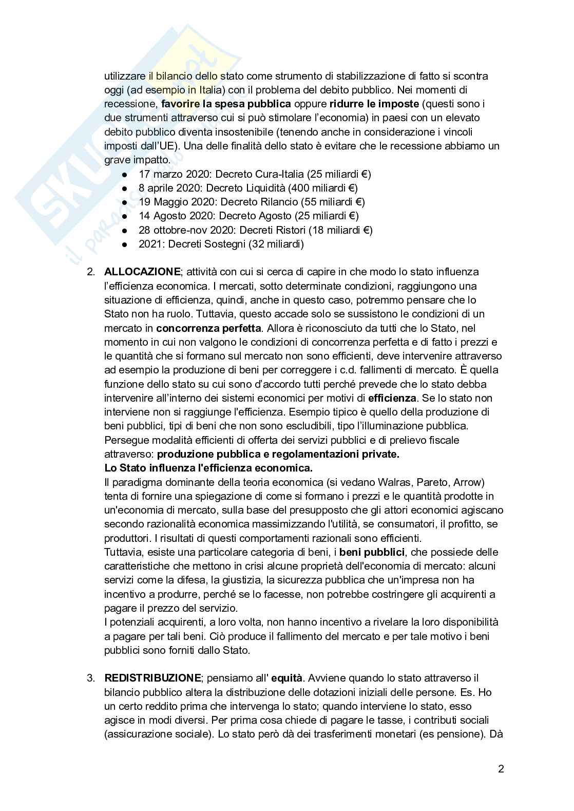 Scienza della finanza  Pag. 2