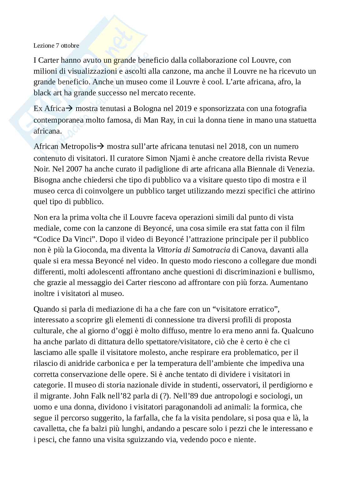 Appunti corso Arte e mediazione museale Pag. 6