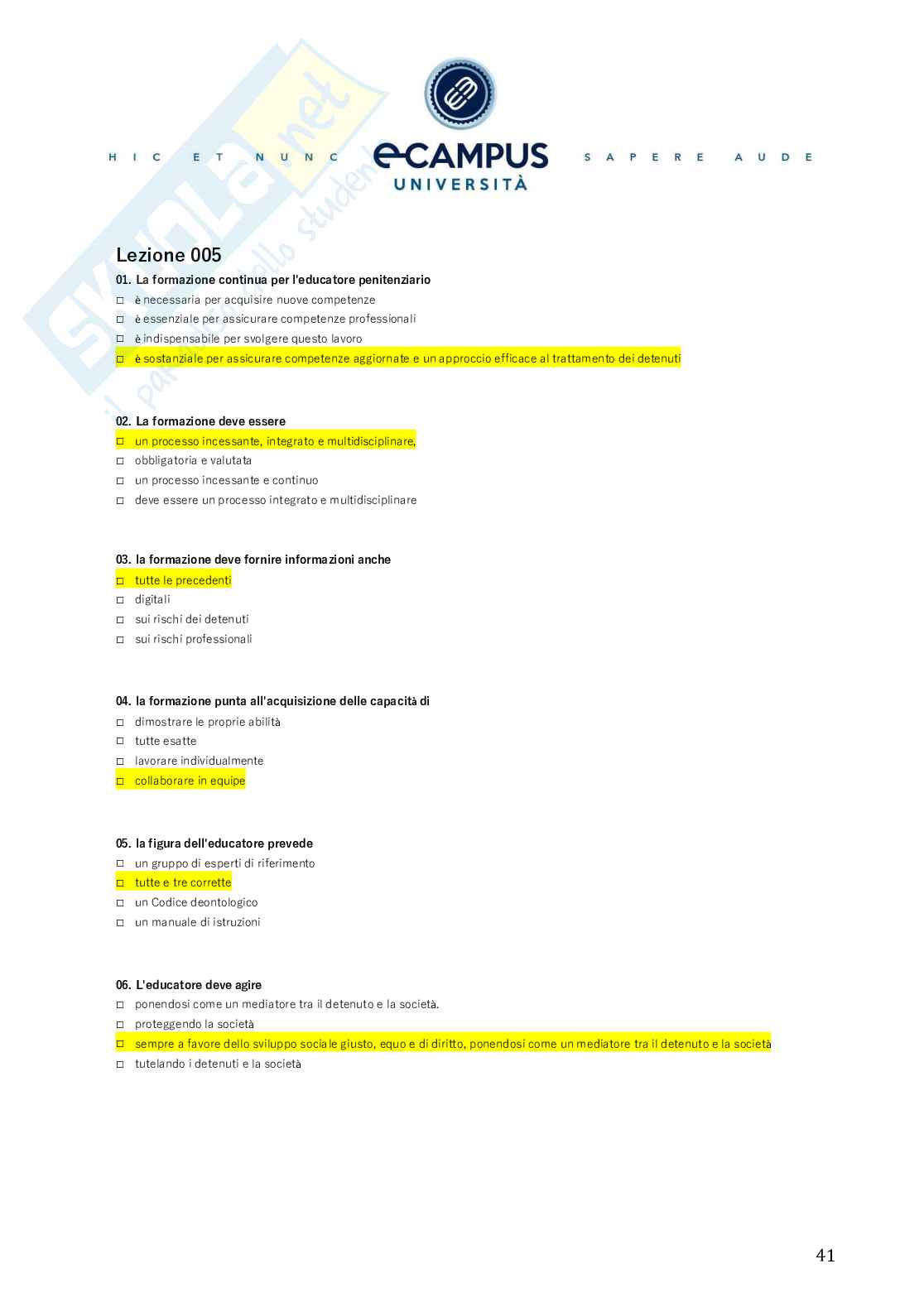 Master II livello - Educare in istituti penitenziari - Orientamento e reinserimento sociale Pag. 41