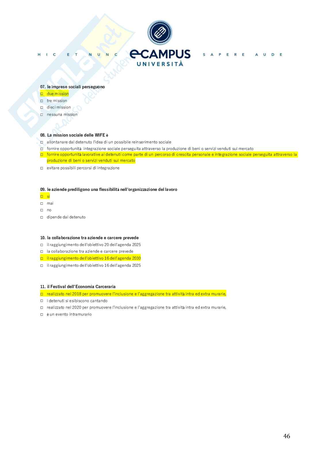 Master II livello - Educare in istituti penitenziari - Orientamento e reinserimento sociale Pag. 46