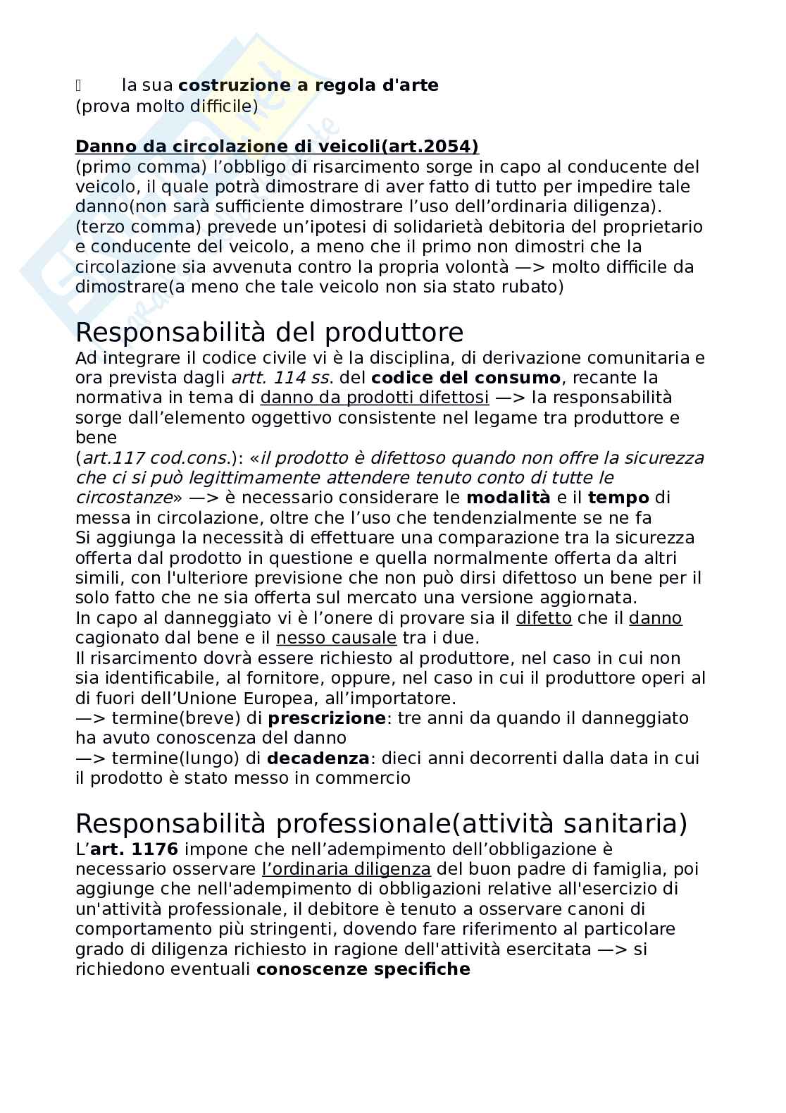 Riassunto esame Diritto privato, Prof. Macario Francesco, libro consigliato Introduzione al diritto privato. Fatti illeciti, singoli contratti, beni e proprietà, famiglia, successioni, Macario Pag. 11