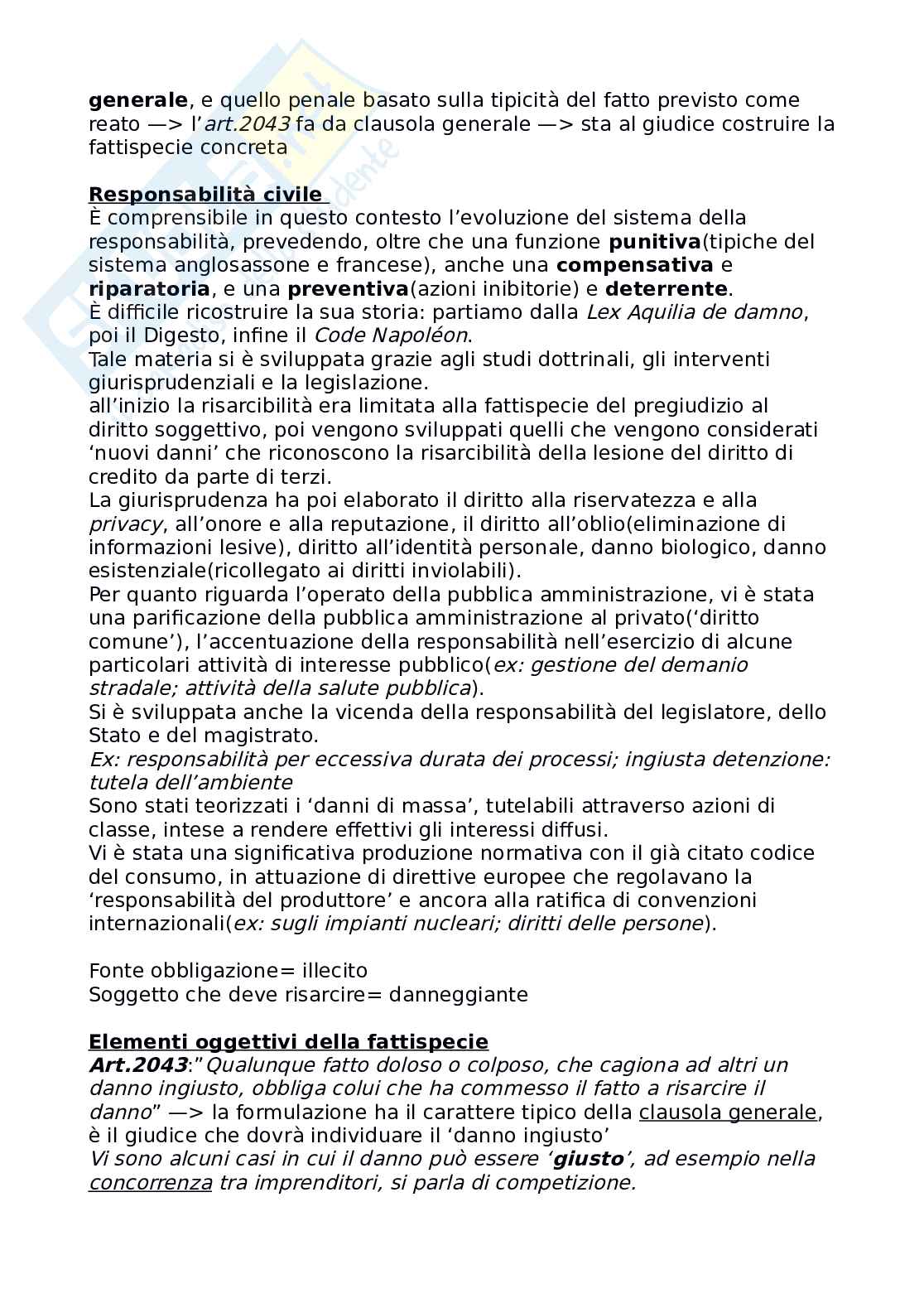 Riassunto esame Diritto privato, Prof. Macario Francesco, libro consigliato Introduzione al diritto privato. Fatti illeciti, singoli contratti, beni e proprietà, famiglia, successioni, Macario Pag. 2