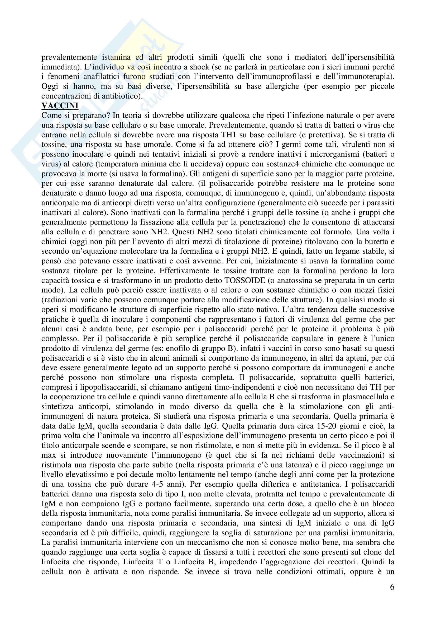 Microbiologia - immunità cellulare e vaccini Pag. 6