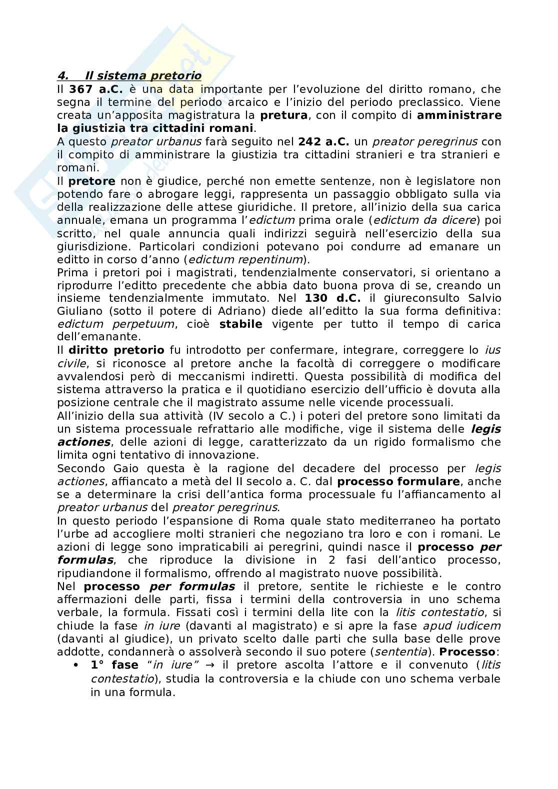 Riassunto esame istituzioni di diritto romano, prof Miglietta, libro consigliato Istituzioni di diritto romano, Talamanca Pag. 6