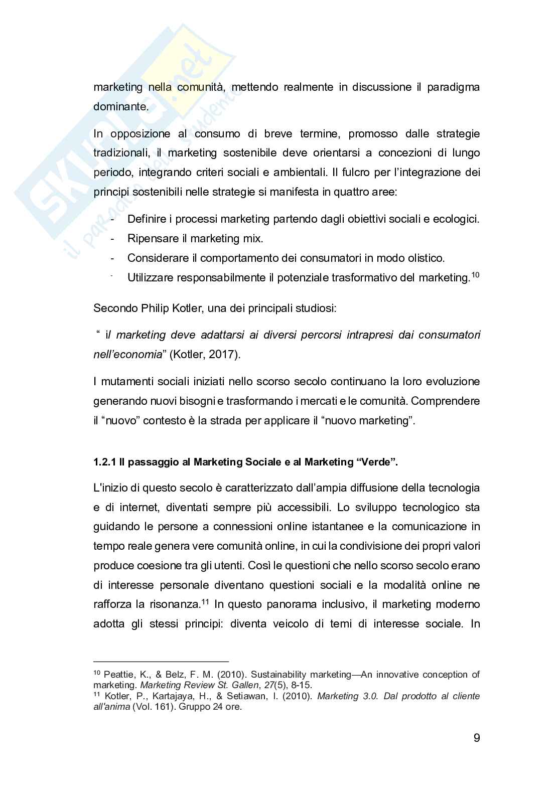 L'influenza delle sostenibilità sulle strategie di marketing  Pag. 16