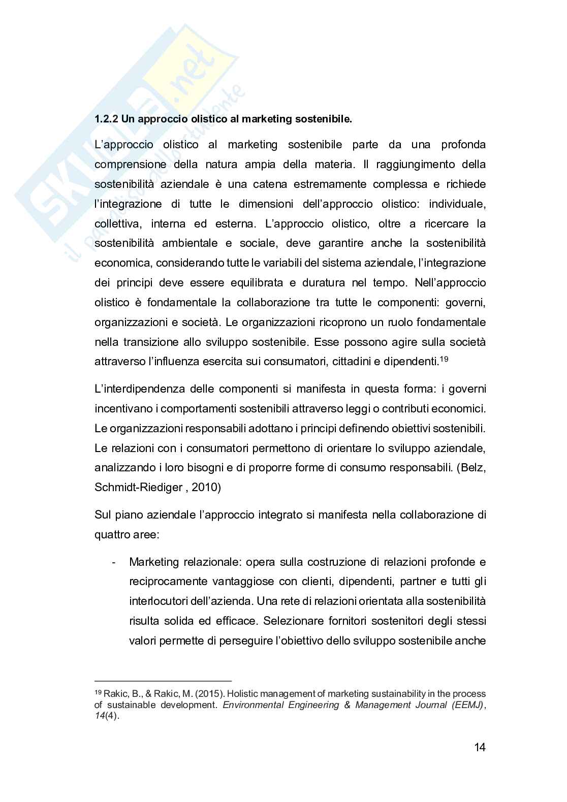 L'influenza delle sostenibilità sulle strategie di marketing  Pag. 21
