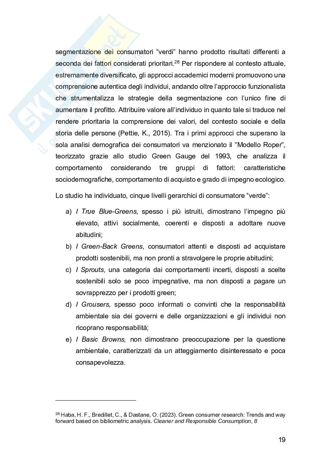 L'influenza delle sostenibilità sulle strategie di marketing  Pag. 26