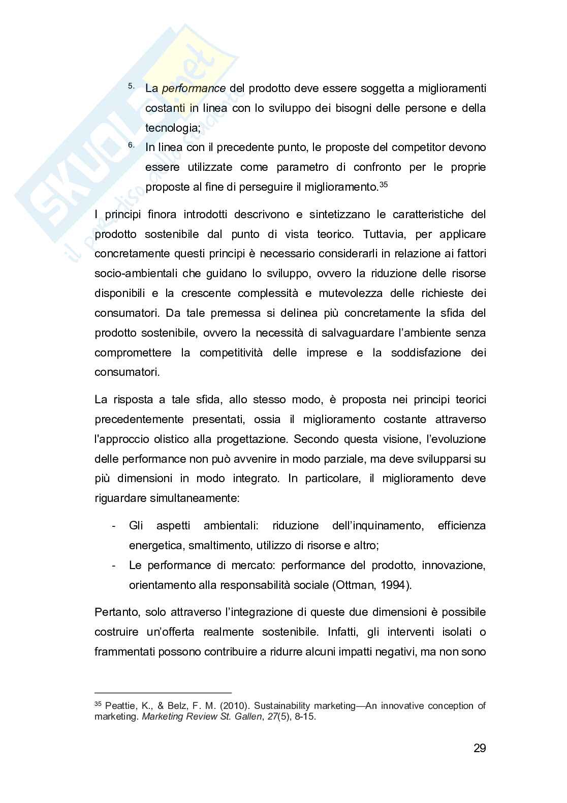 L'influenza delle sostenibilità sulle strategie di marketing  Pag. 36