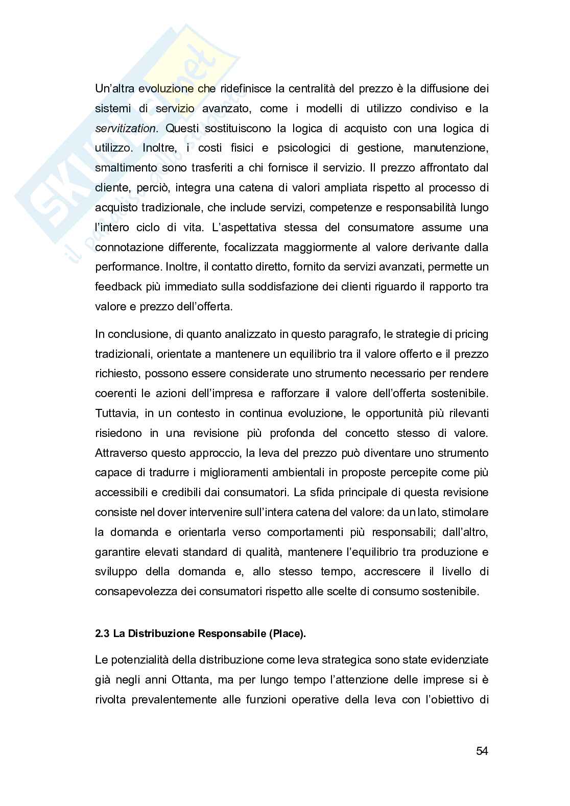 L'influenza delle sostenibilità sulle strategie di marketing  Pag. 61