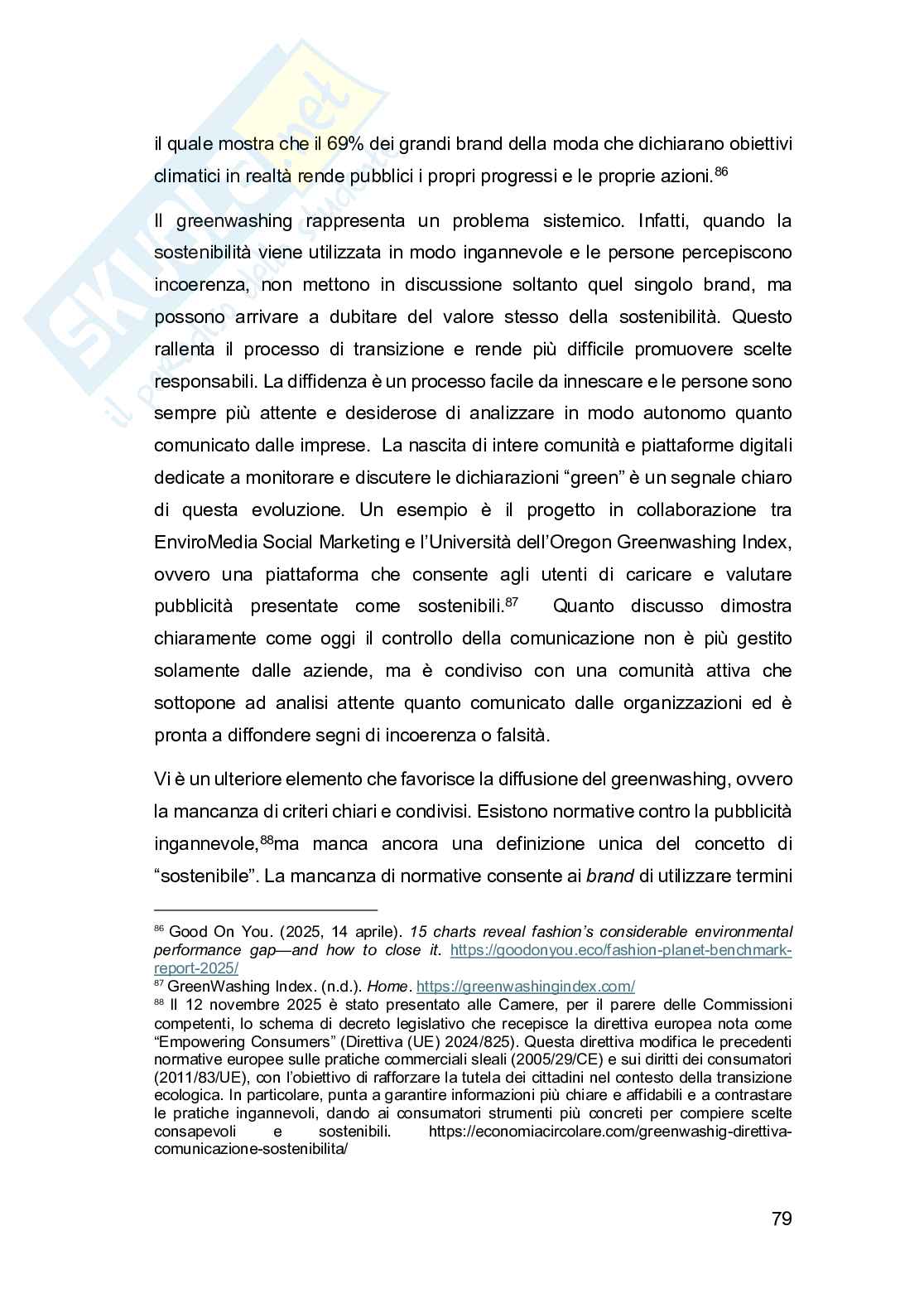 L'influenza delle sostenibilità sulle strategie di marketing  Pag. 86
